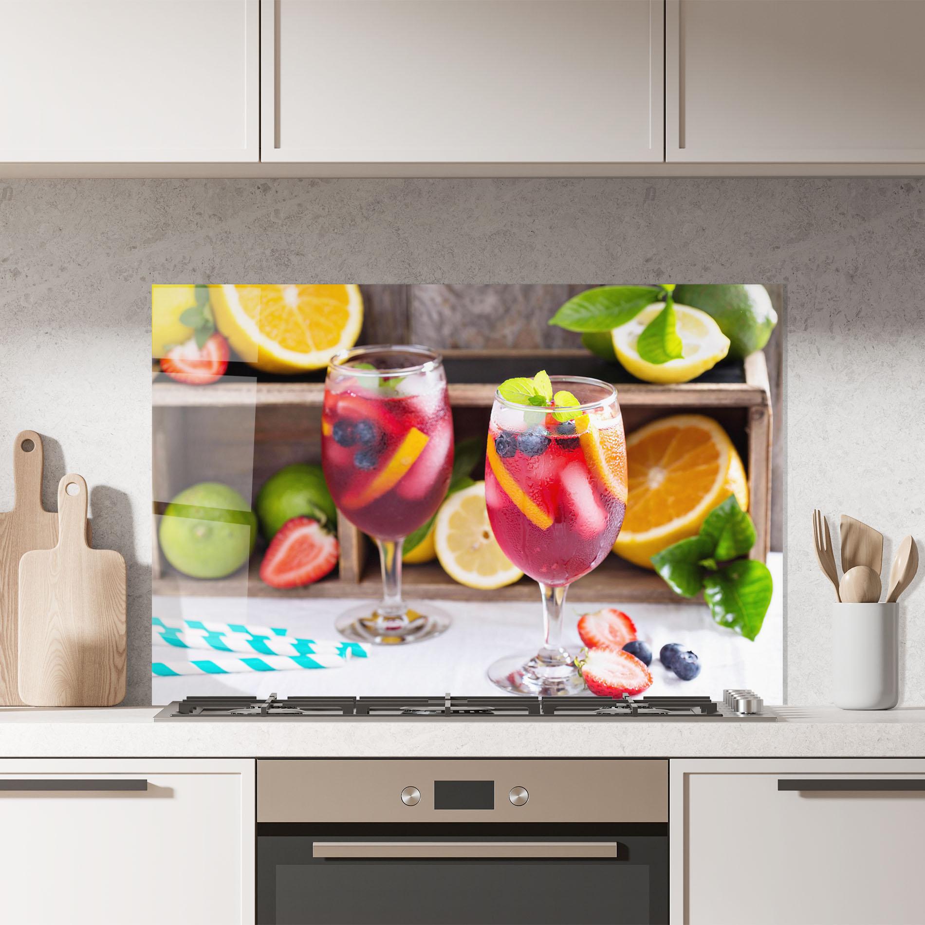 Konyhai üveg hátfal Colorful Summer Drink mockup 7