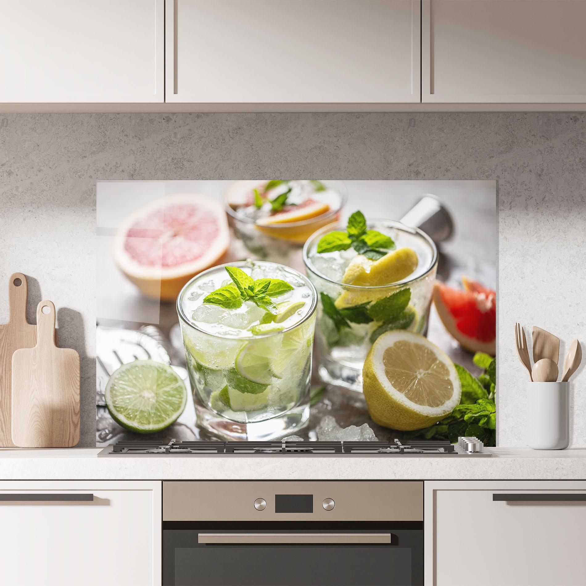 Konyhai üveg hátfal Gin Tonic Drink mockup 7