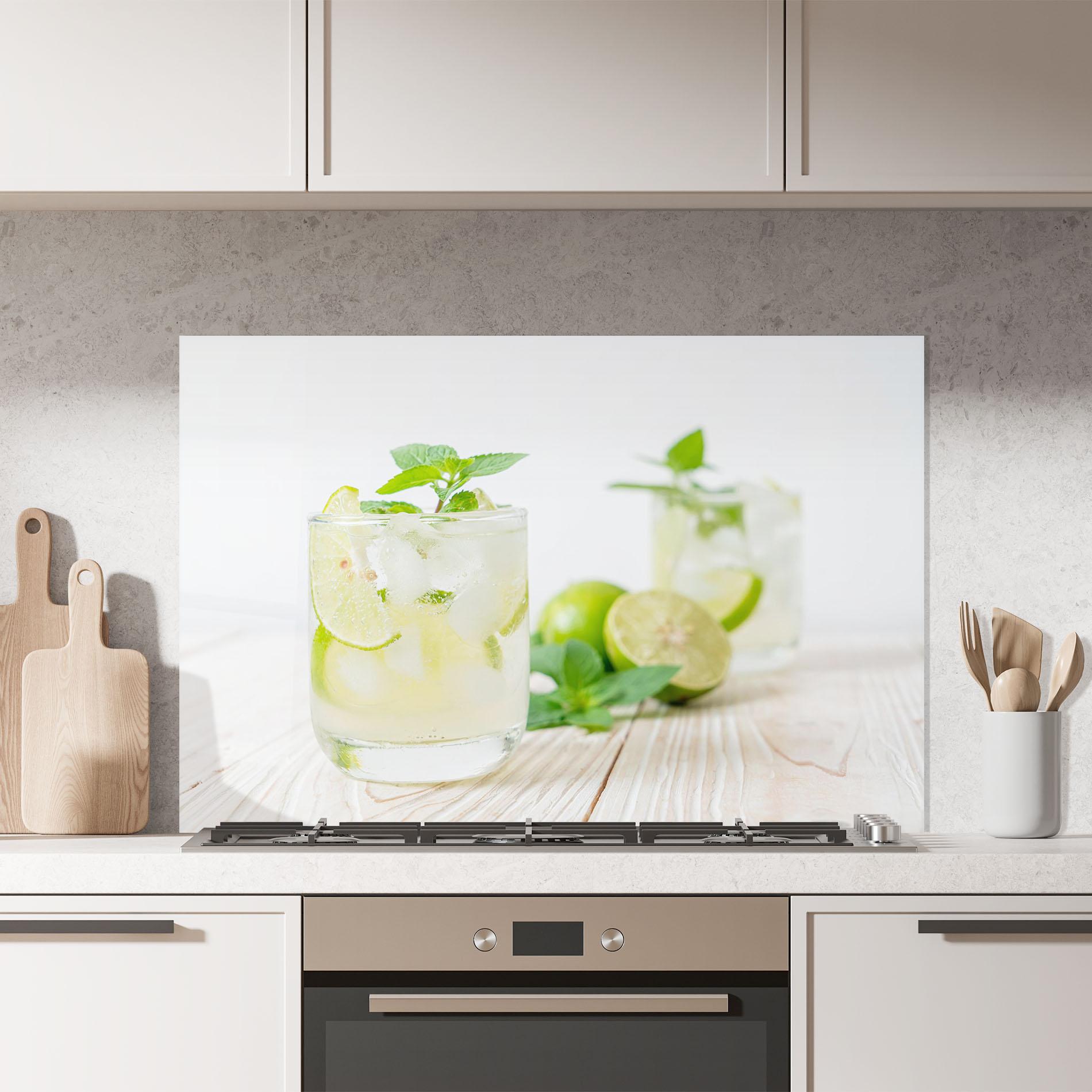 Konyhai üveg hátfal Soda Mint Drink mockup 7