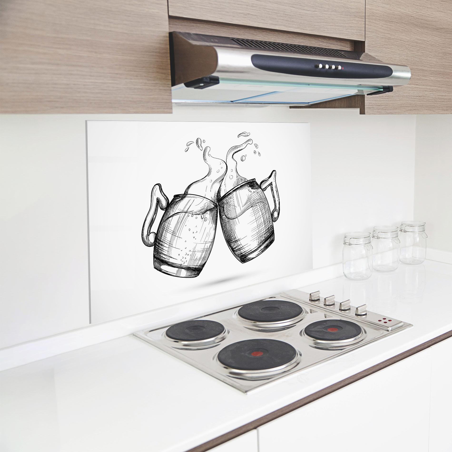 Konyhai üveg hátfal Beer Clash mockup 8