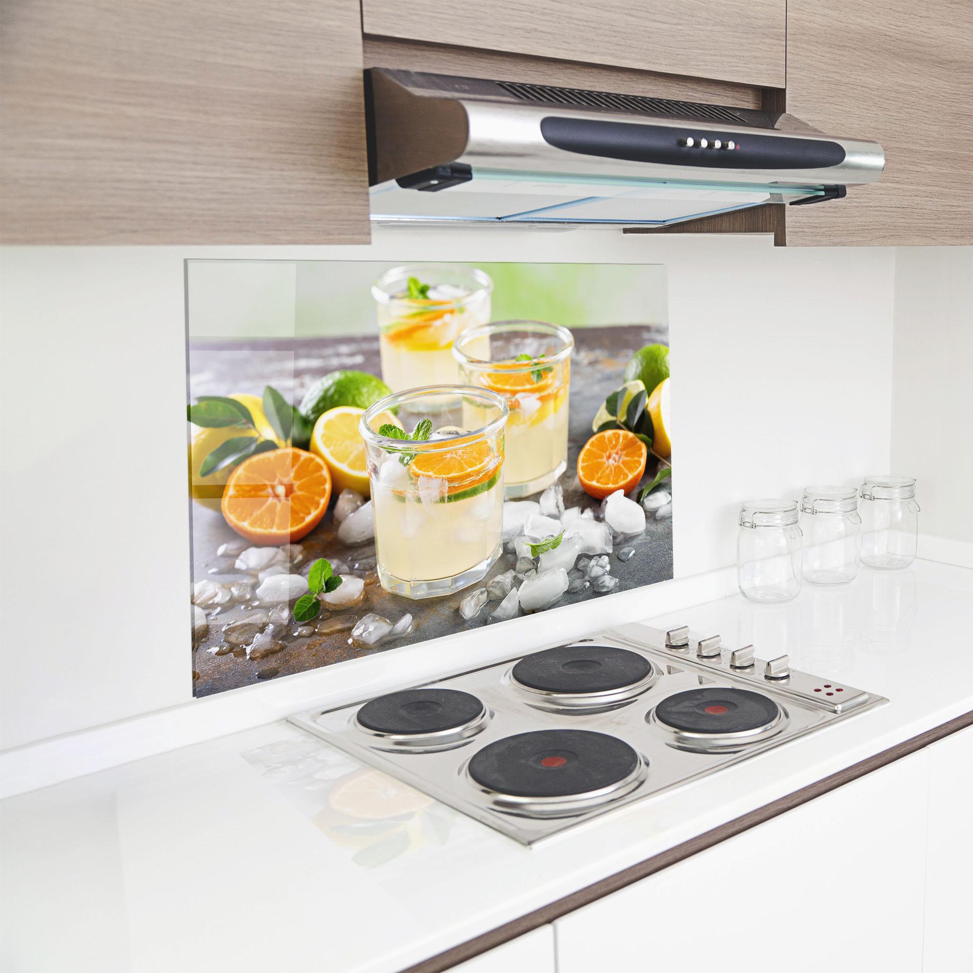 Konyhai üveg hátfal Citrus Fruit Lemonade mockup 8