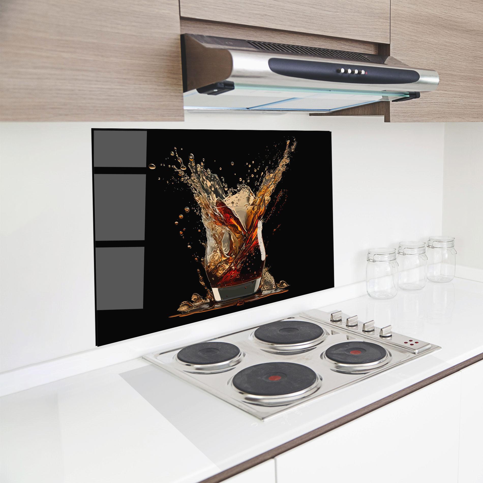 Konyhai üveg hátfal Cola Splash mockup 8