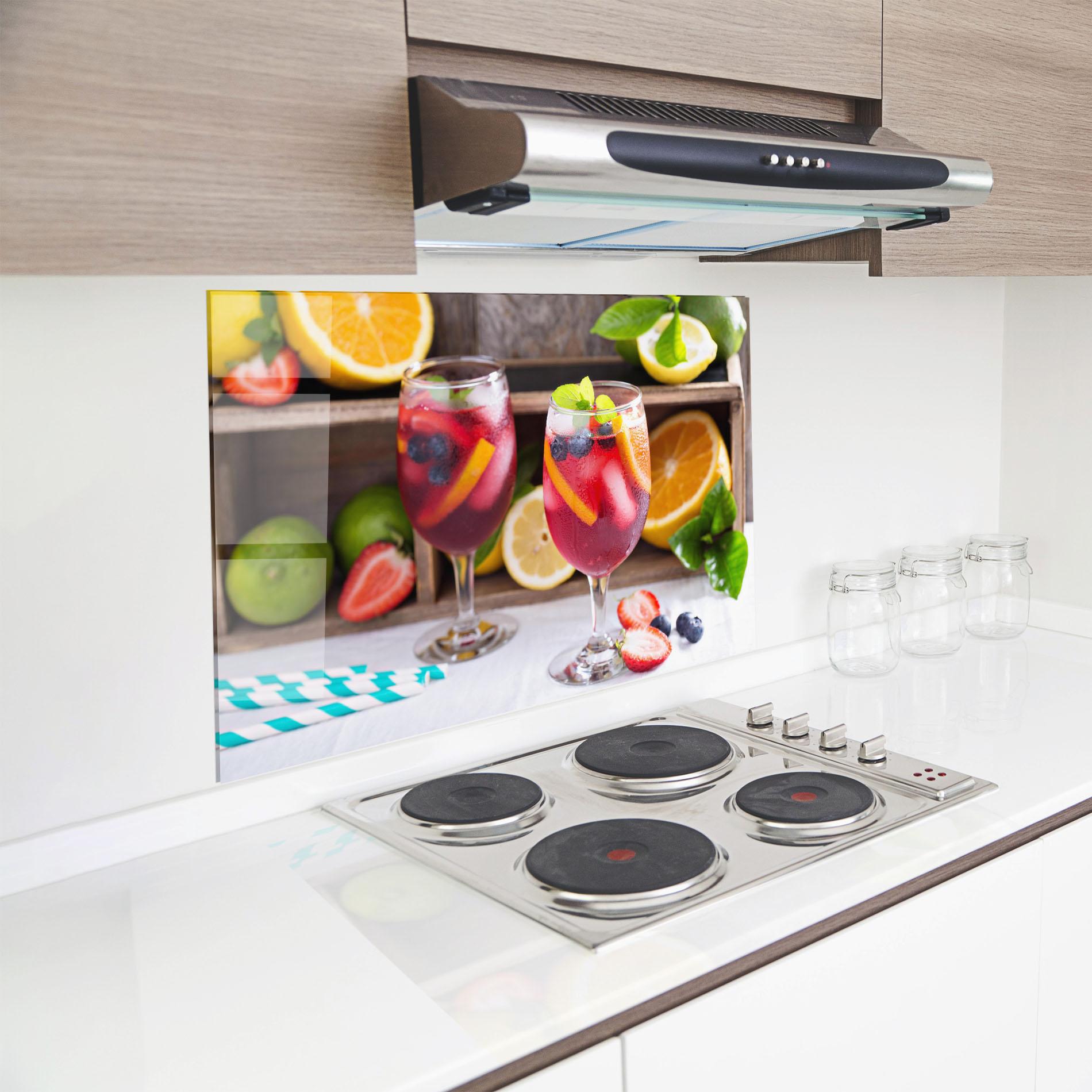 Konyhai üveg hátfal Colorful Summer Drink mockup 8