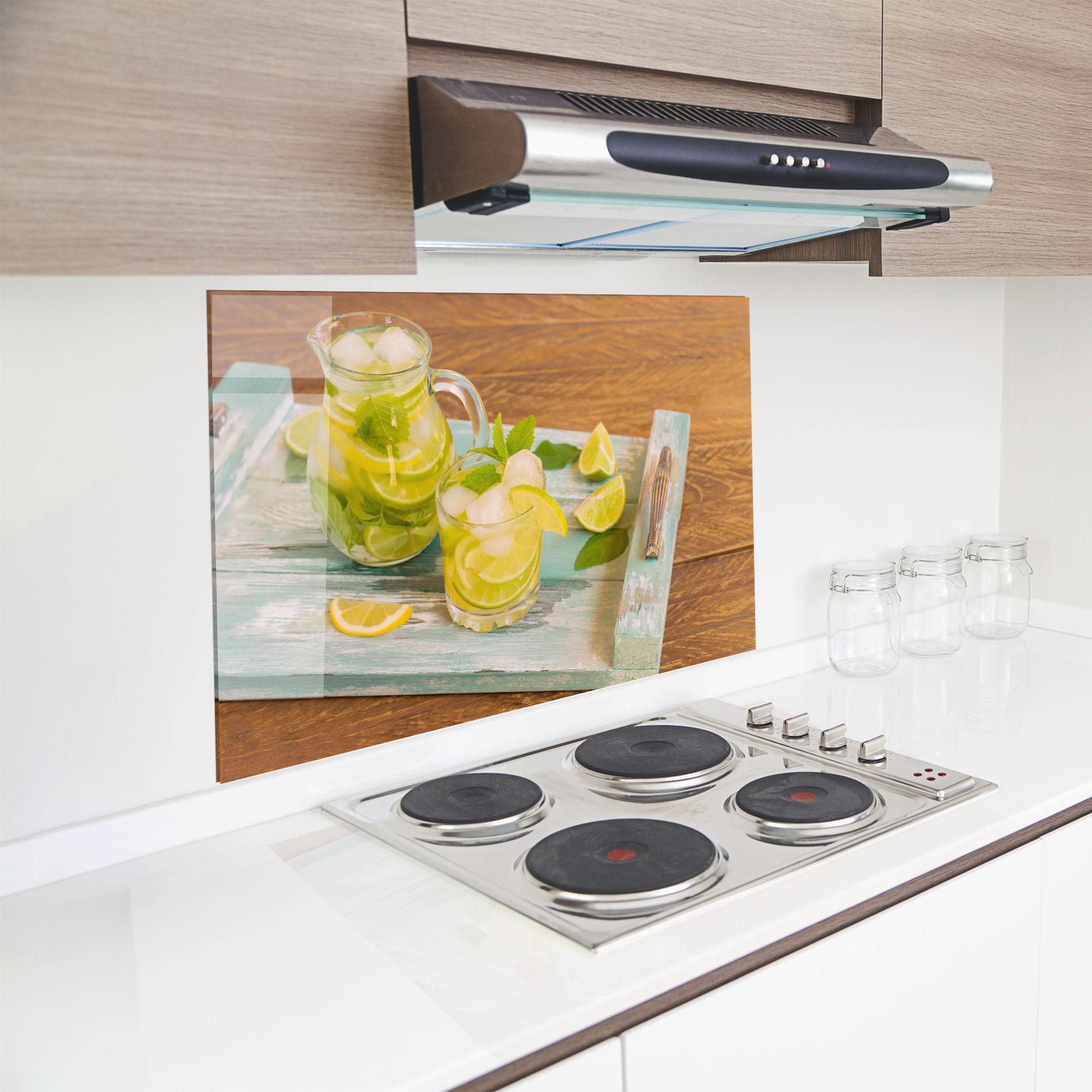 Konyhai üveg hátfal Fresh Cold Lemonade mockup 8