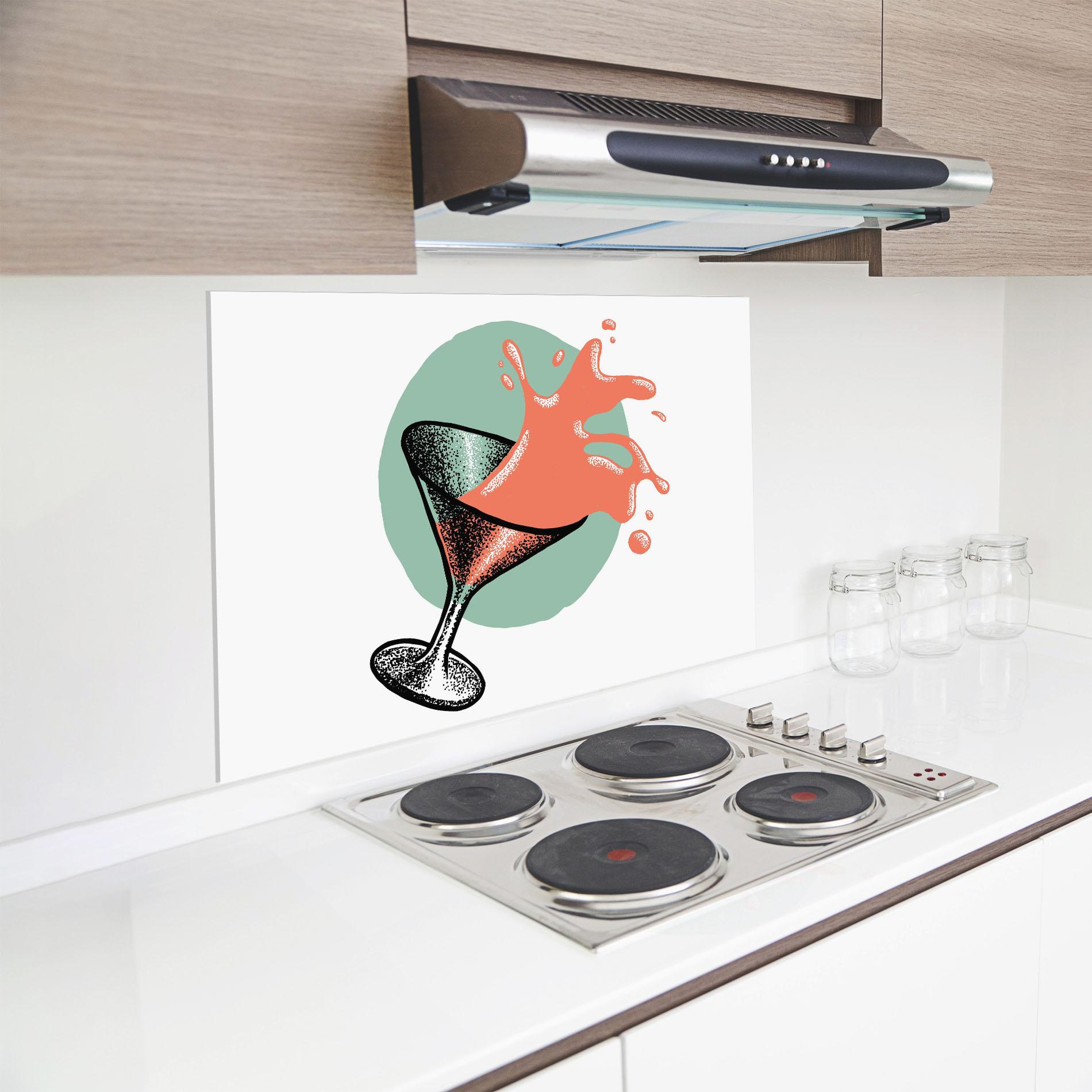 Konyhai üveg hátfal Light Orange Drink mockup 8