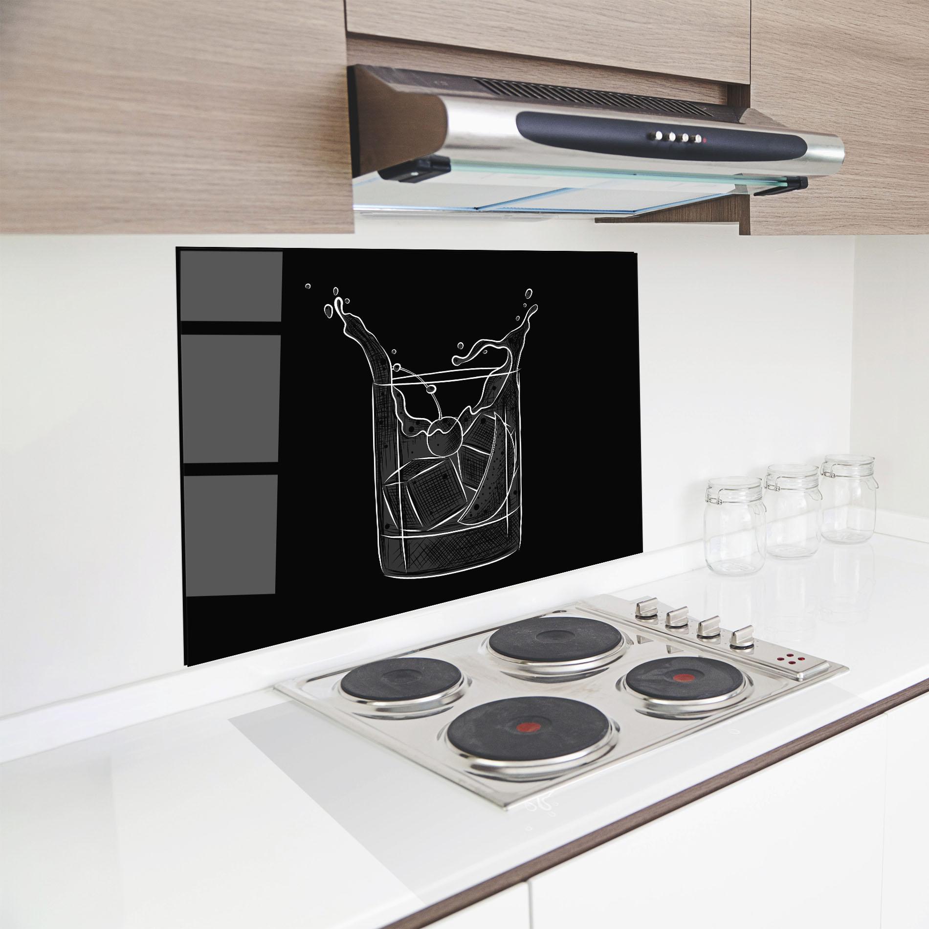 Konyhai üveg hátfal Lime Drink mockup 8