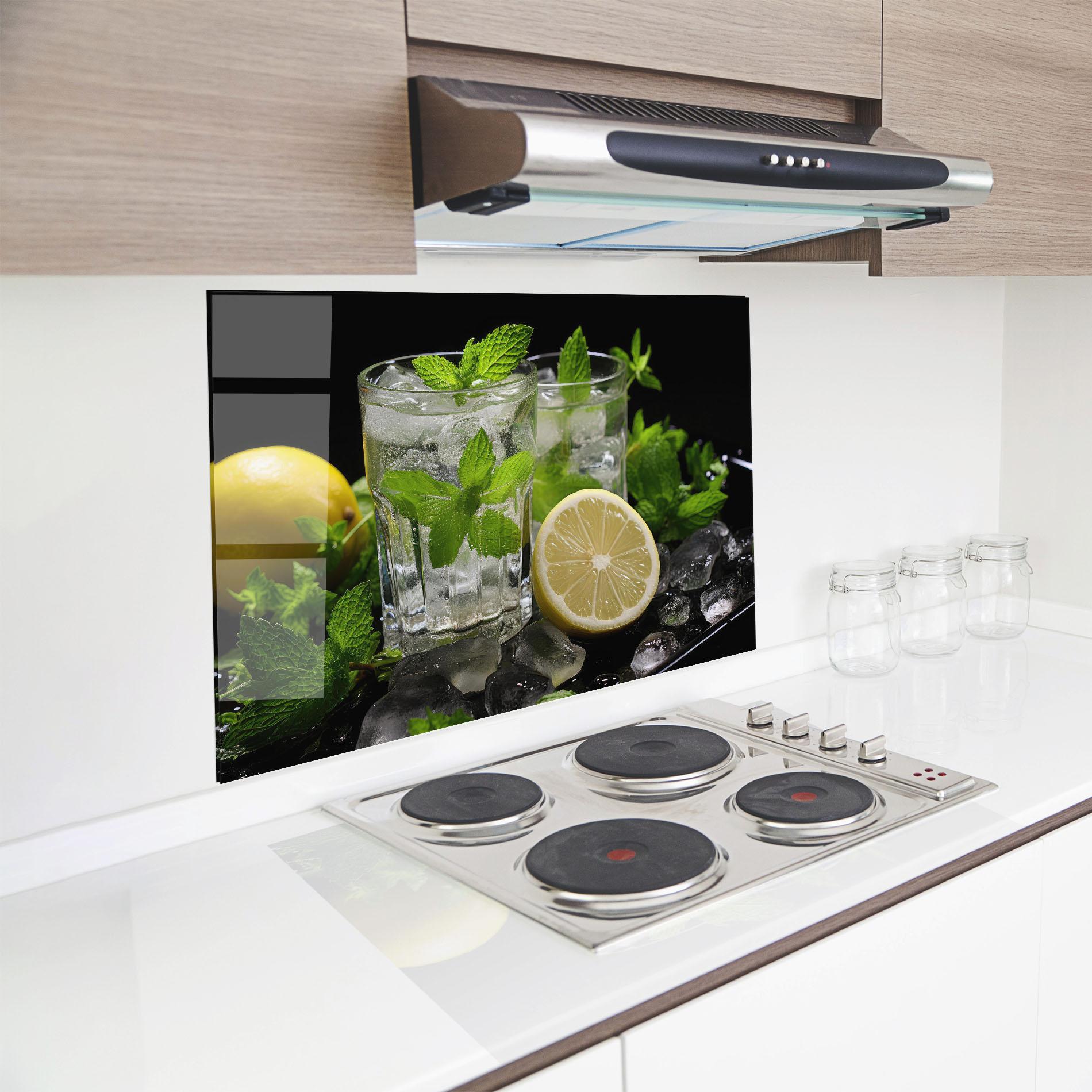 Konyhai üveg hátfal Refreshing Lemonade mockup 8