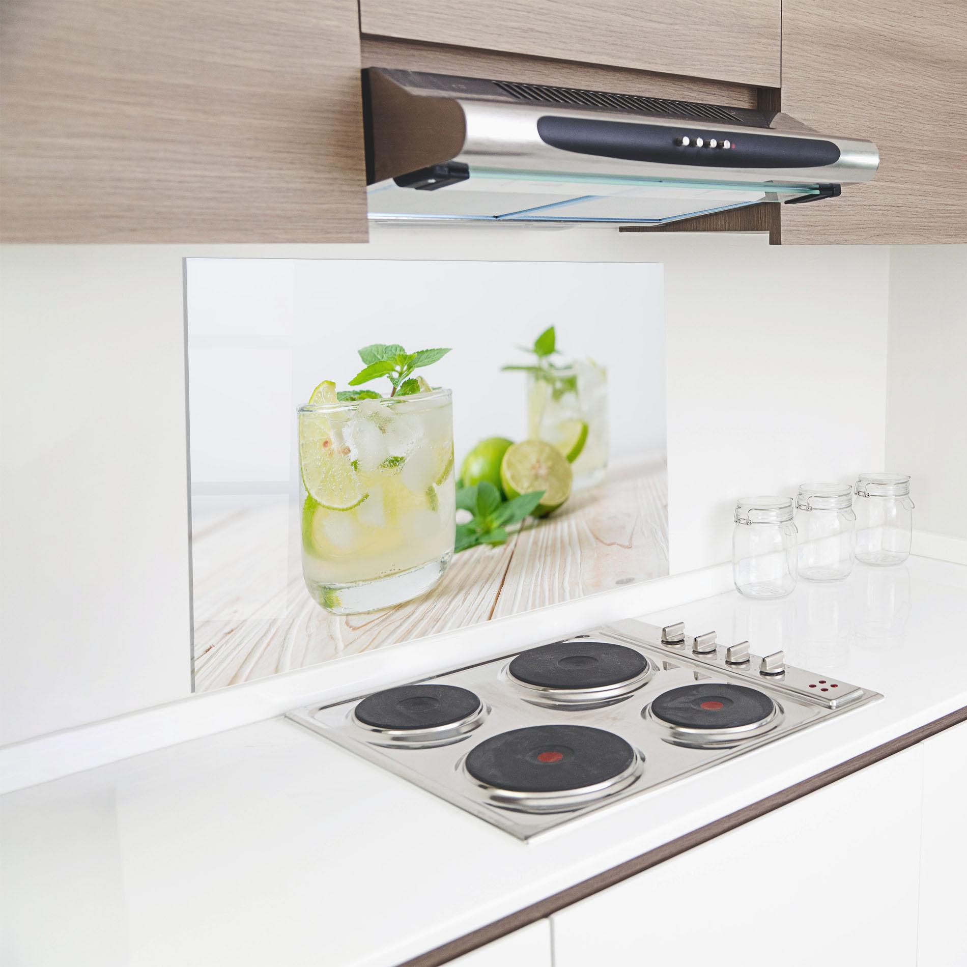 Konyhai üveg hátfal Soda Mint Drink mockup 8
