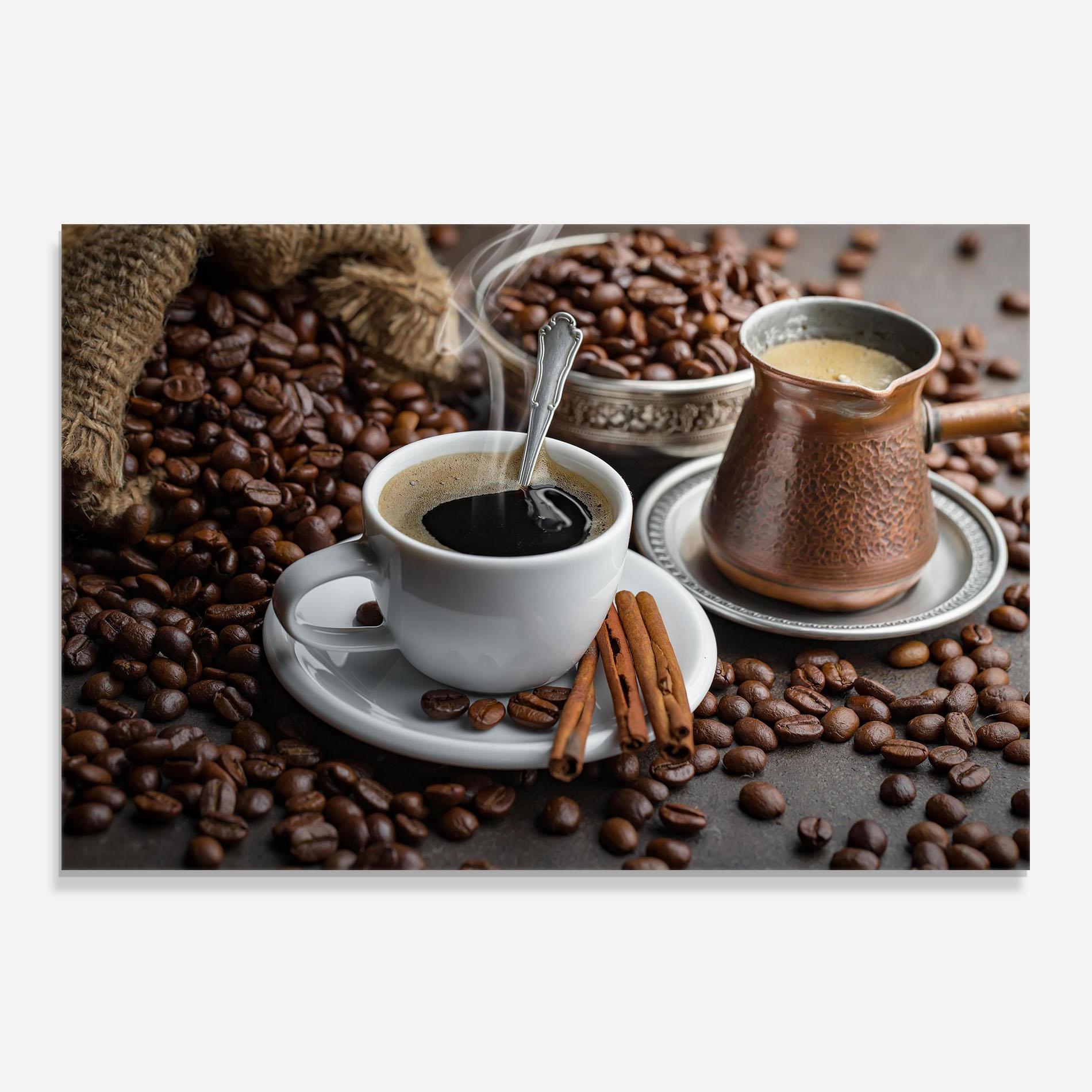 Konyhai üveg hátfal Black Coffee Beans mockup 0