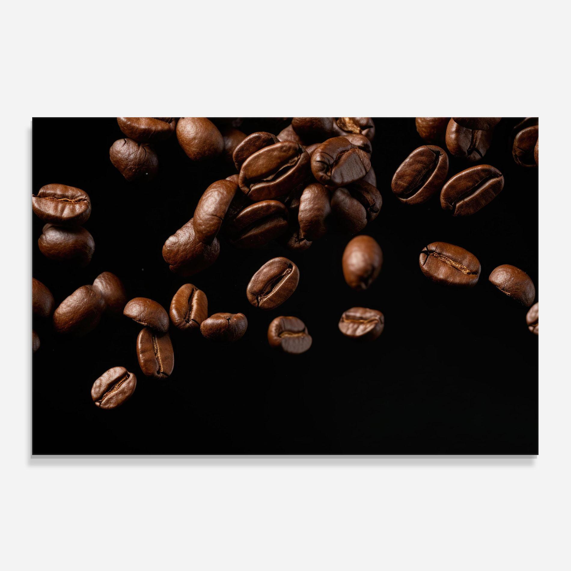 Konyhai üveg hátfal Coffee Beans Floating mockup 0