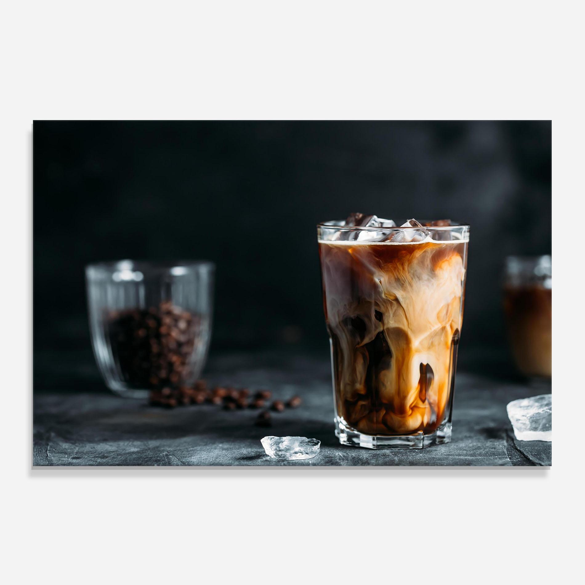 Konyhai üveg hátfal Iced Coffee mockup 0