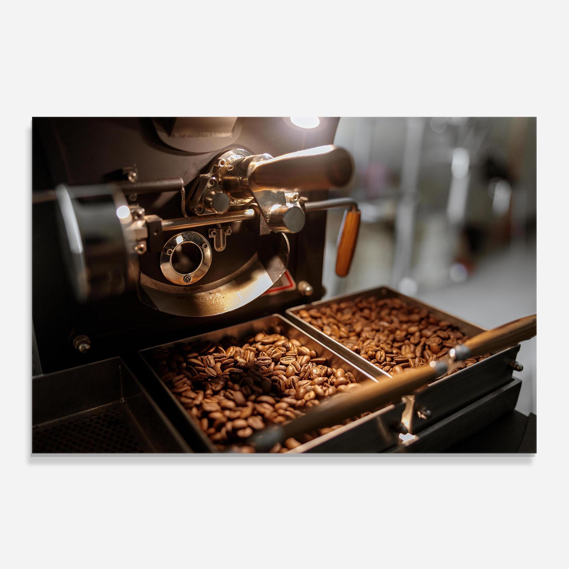 Konyhai üveg hátfal Industrial Coffee Machine mockup 0