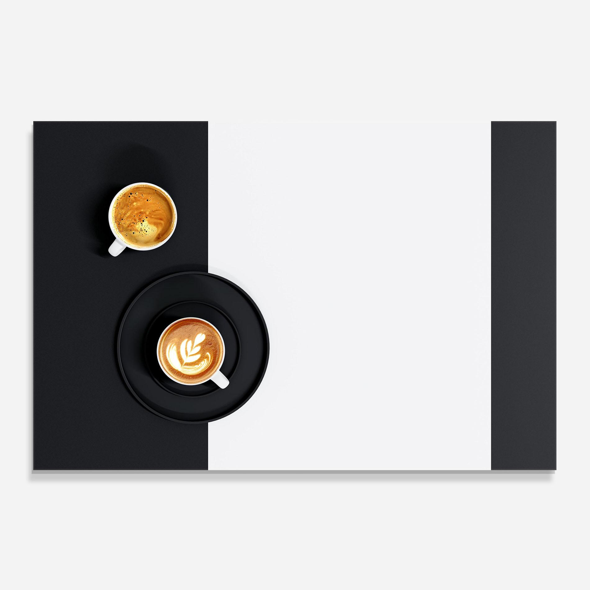 Konyhai üveg hátfal White Coffee Cup mockup 0