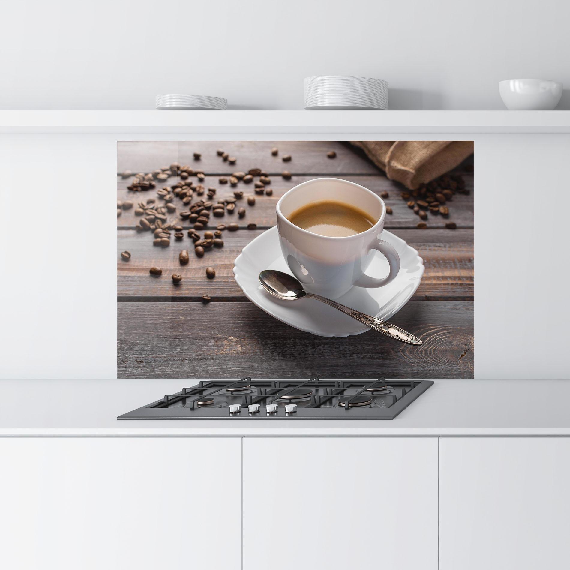 Konyhai üveg hátfal Aroma Coffee mockup 9