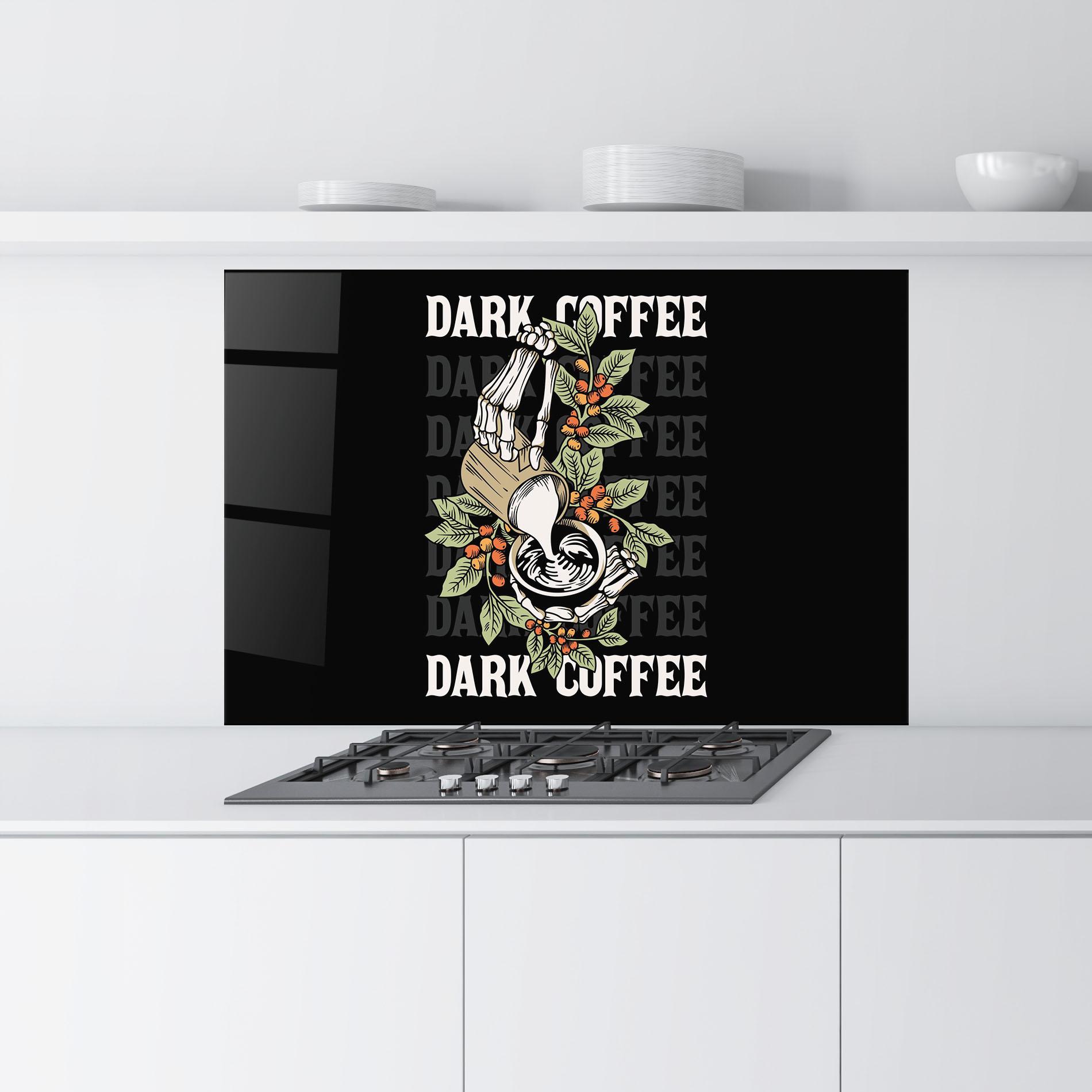 Konyhai üveg hátfal Dark Coffee mockup 9