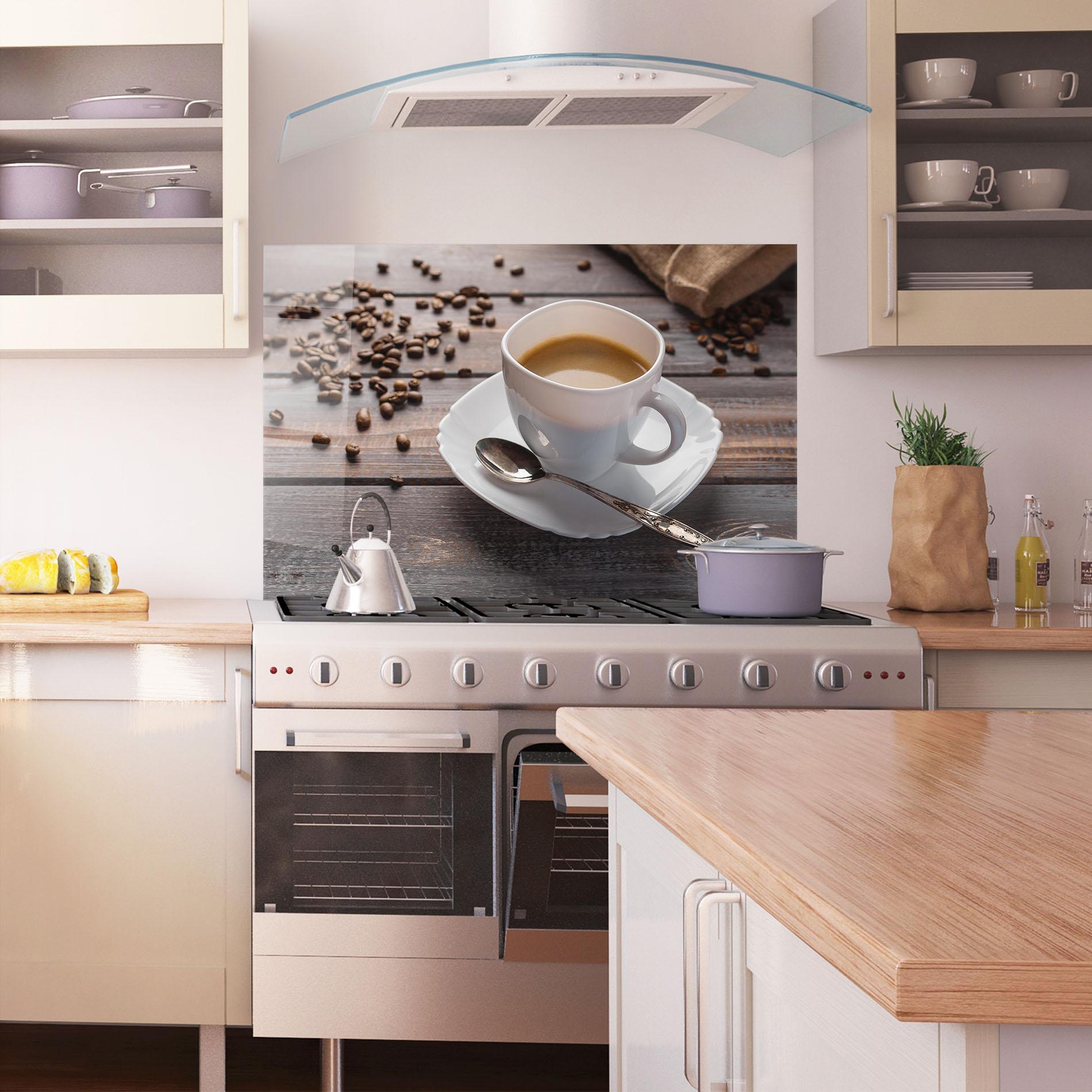 Konyhai üveg hátfal Aroma Coffee mockup 1