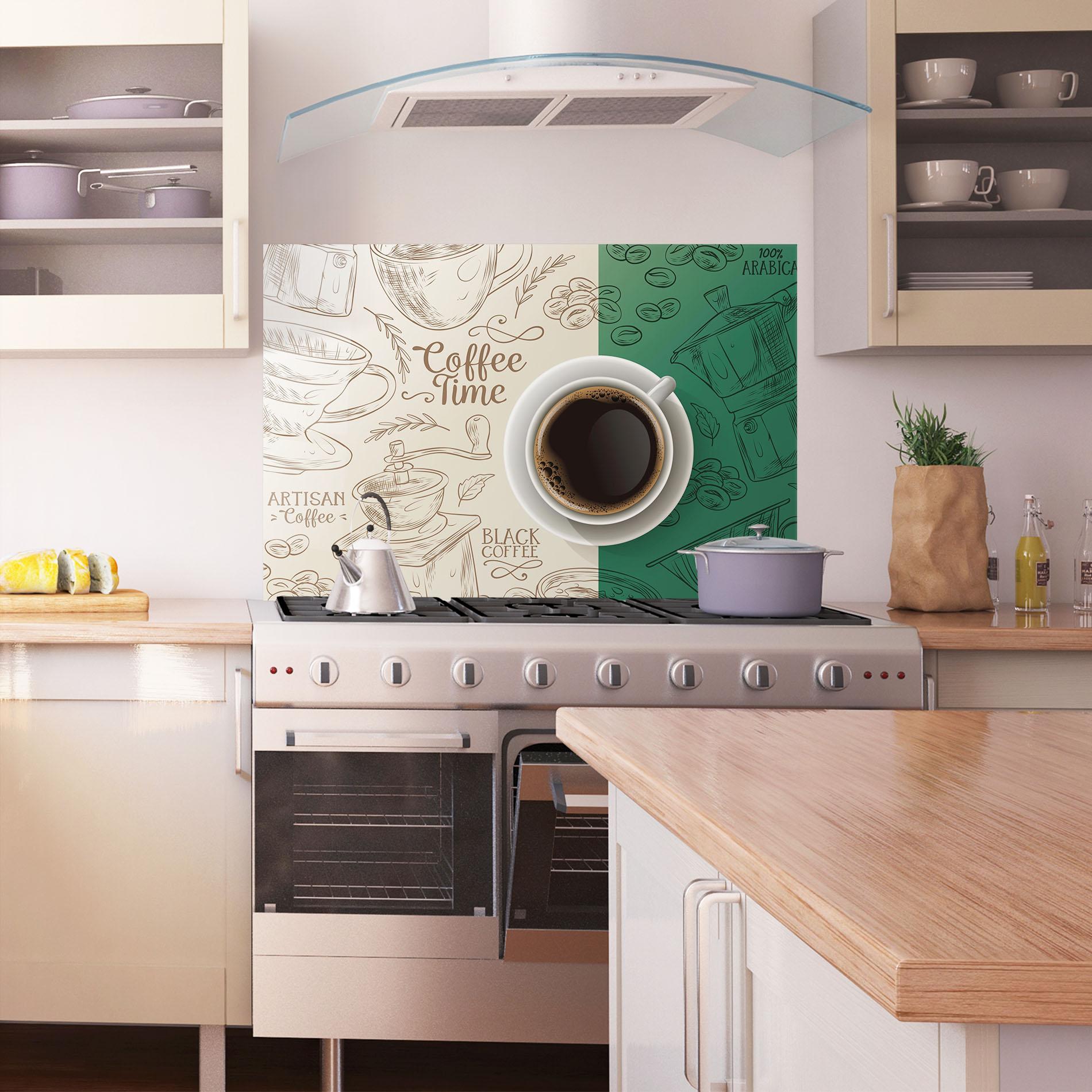 Konyhai üveg hátfal Artisan Coffee mockup 1