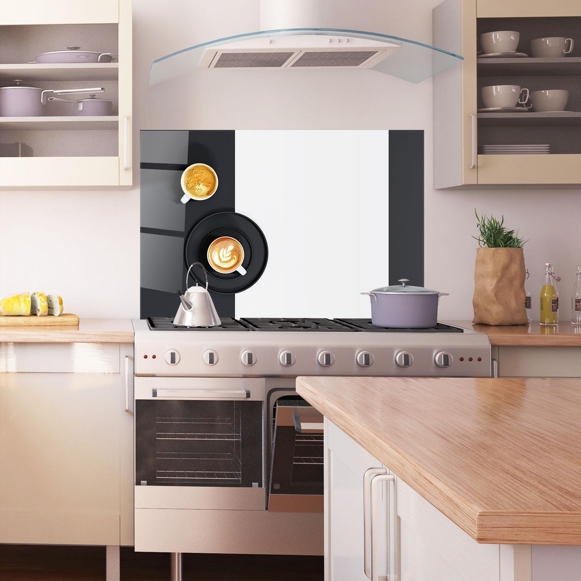 Konyhai üveg hátfal White Coffee Cup mockup 1