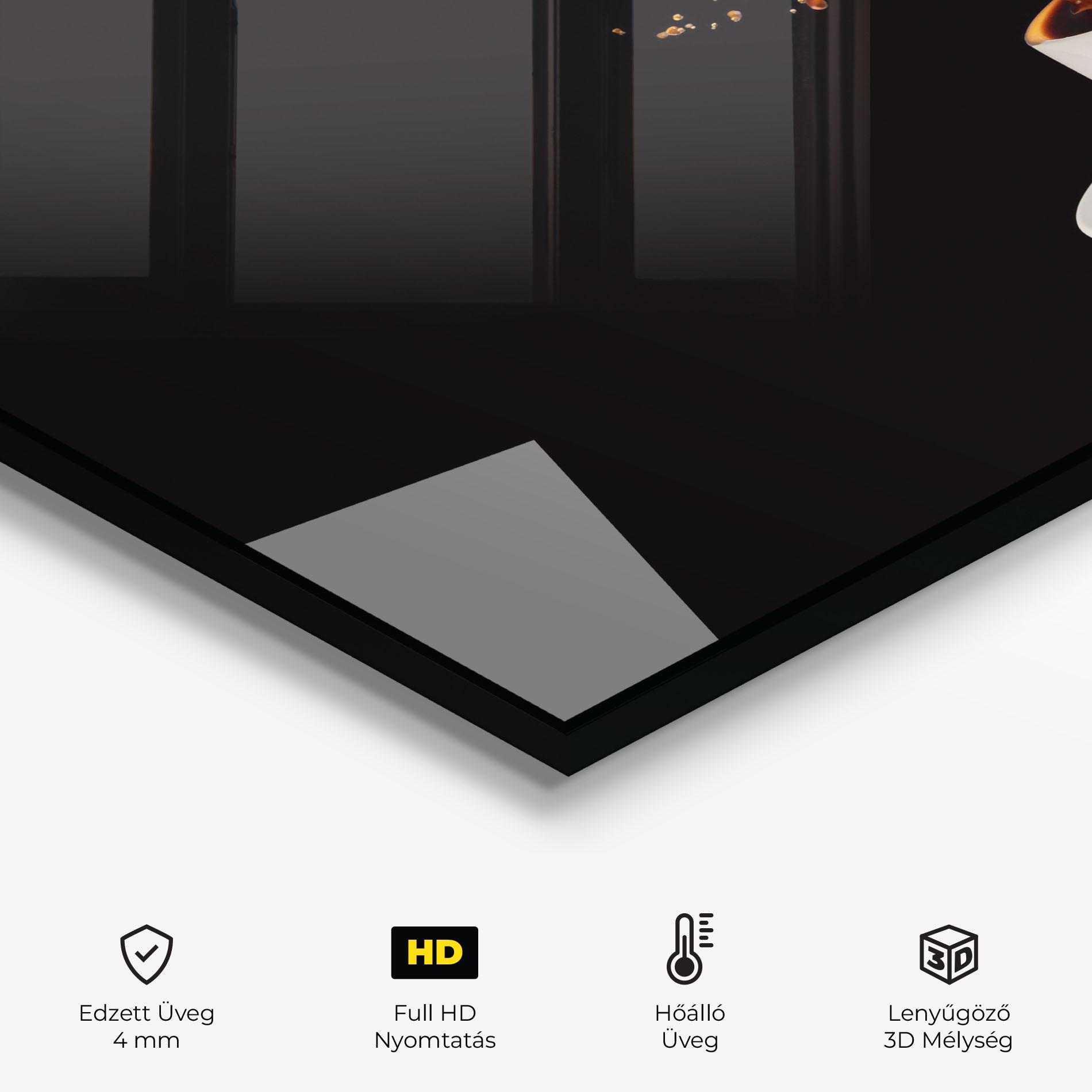 Konyhai üveg hátfal Coffee Splashes mockup 2