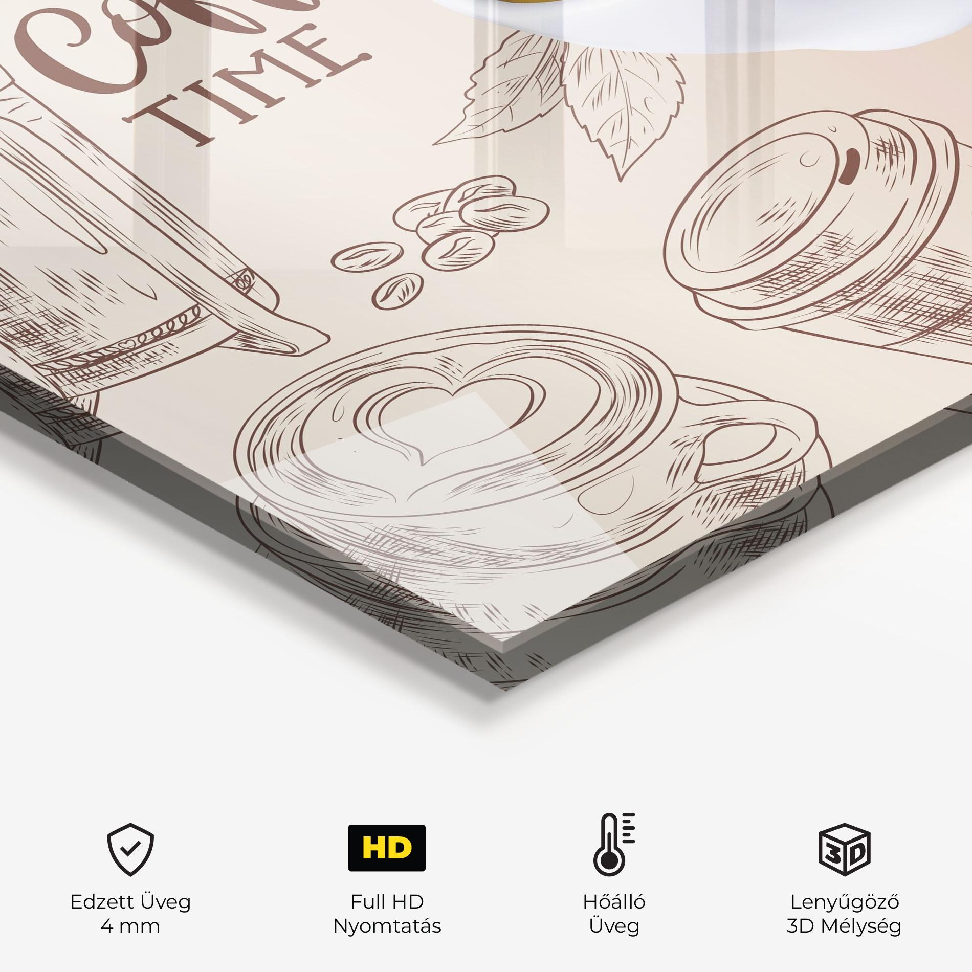 Konyhai üveg hátfal Fresh Beans mockup 2