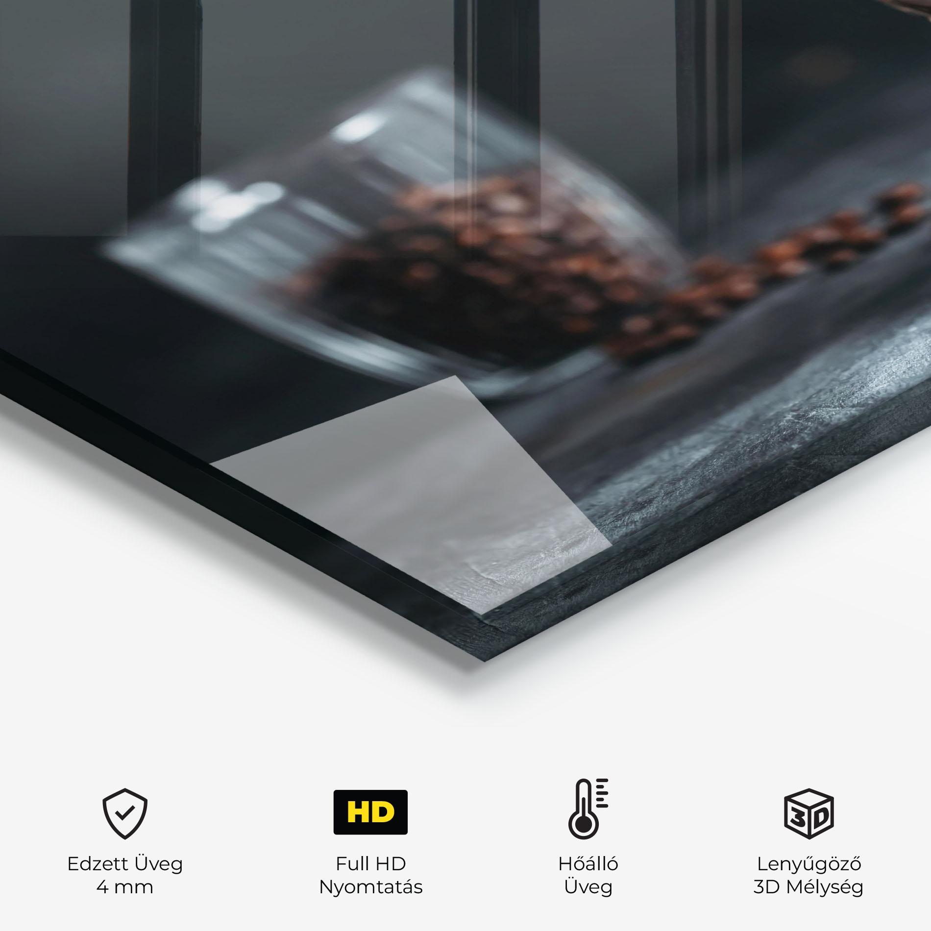 Konyhai üveg hátfal Iced Coffee mockup 2