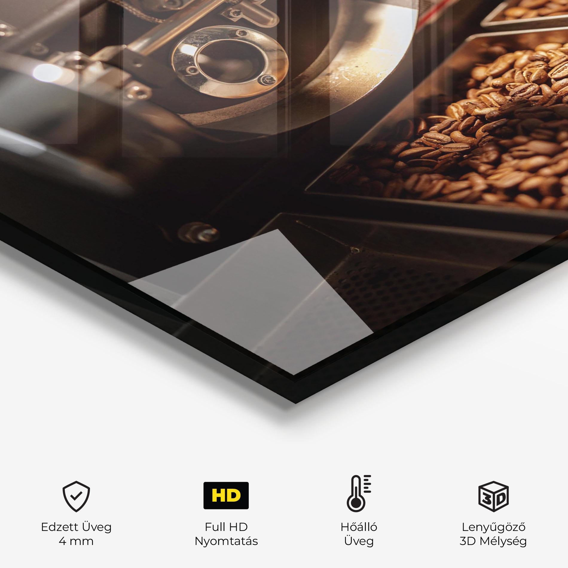 Konyhai üveg hátfal Industrial Coffee Machine mockup 2