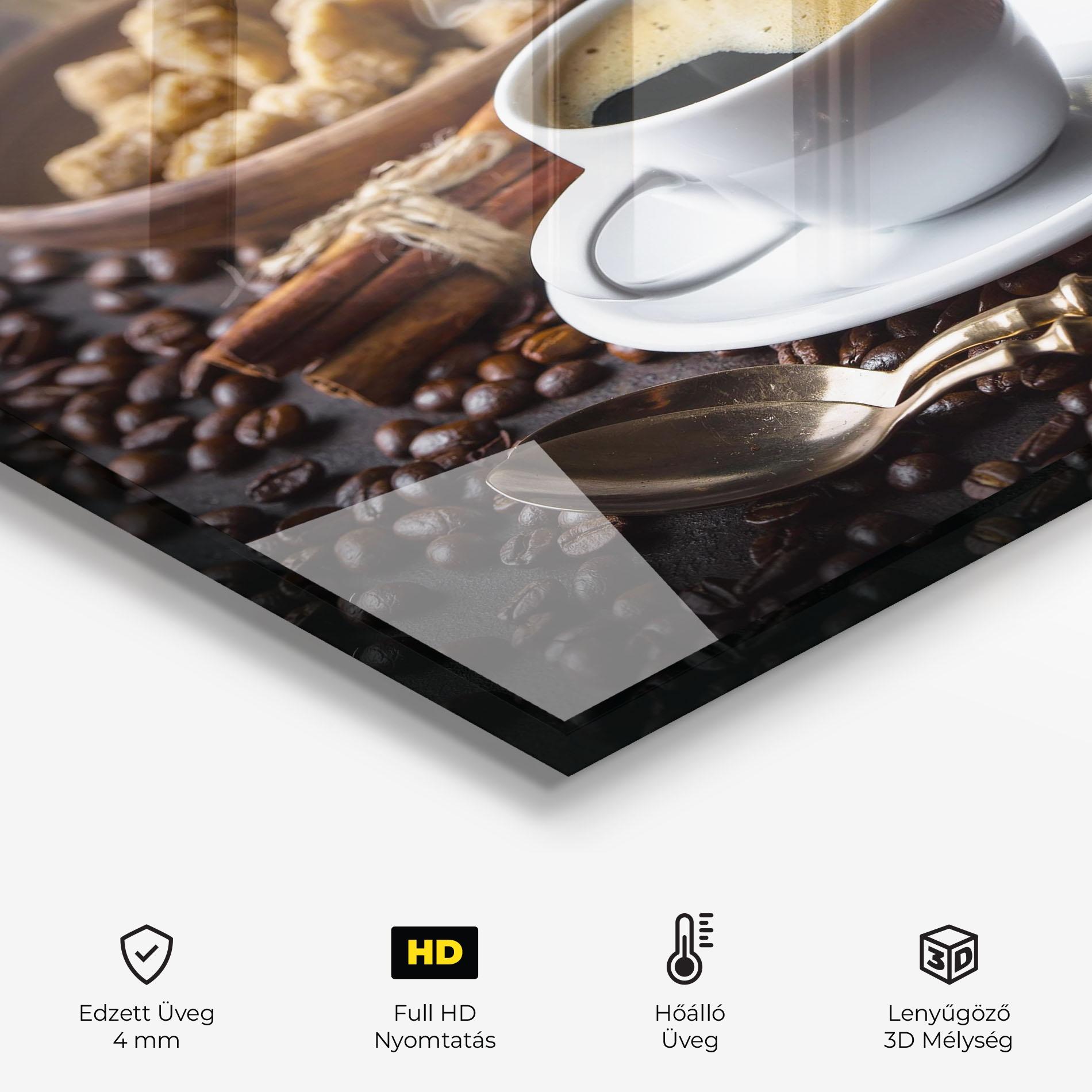 Konyhai üveg hátfal Old Coffee Cup mockup 2