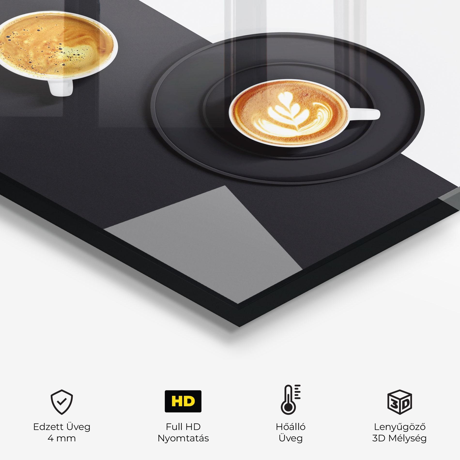 Konyhai üveg hátfal White Coffee Cup mockup 2