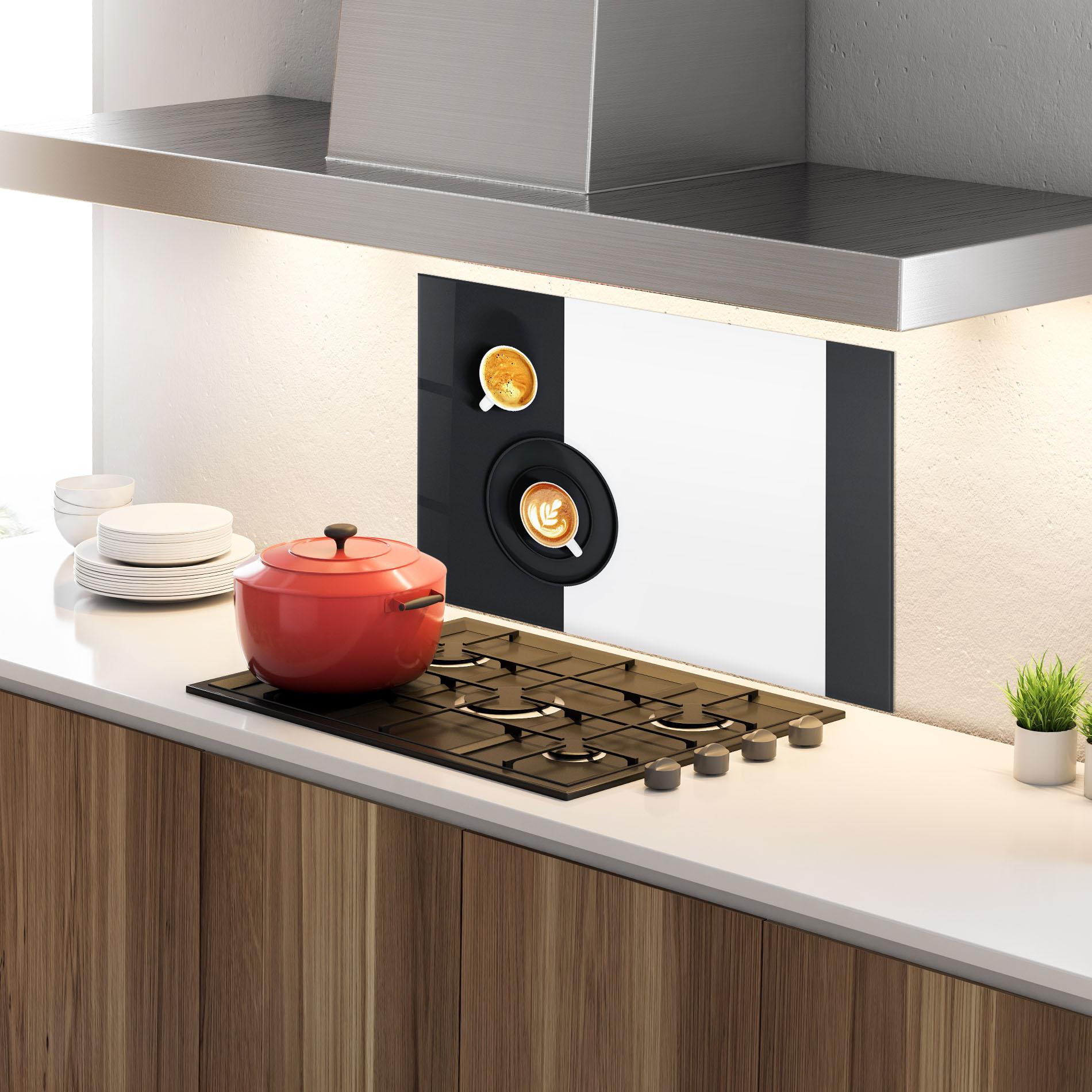 Konyhai üveg hátfal White Coffee Cup mockup 4