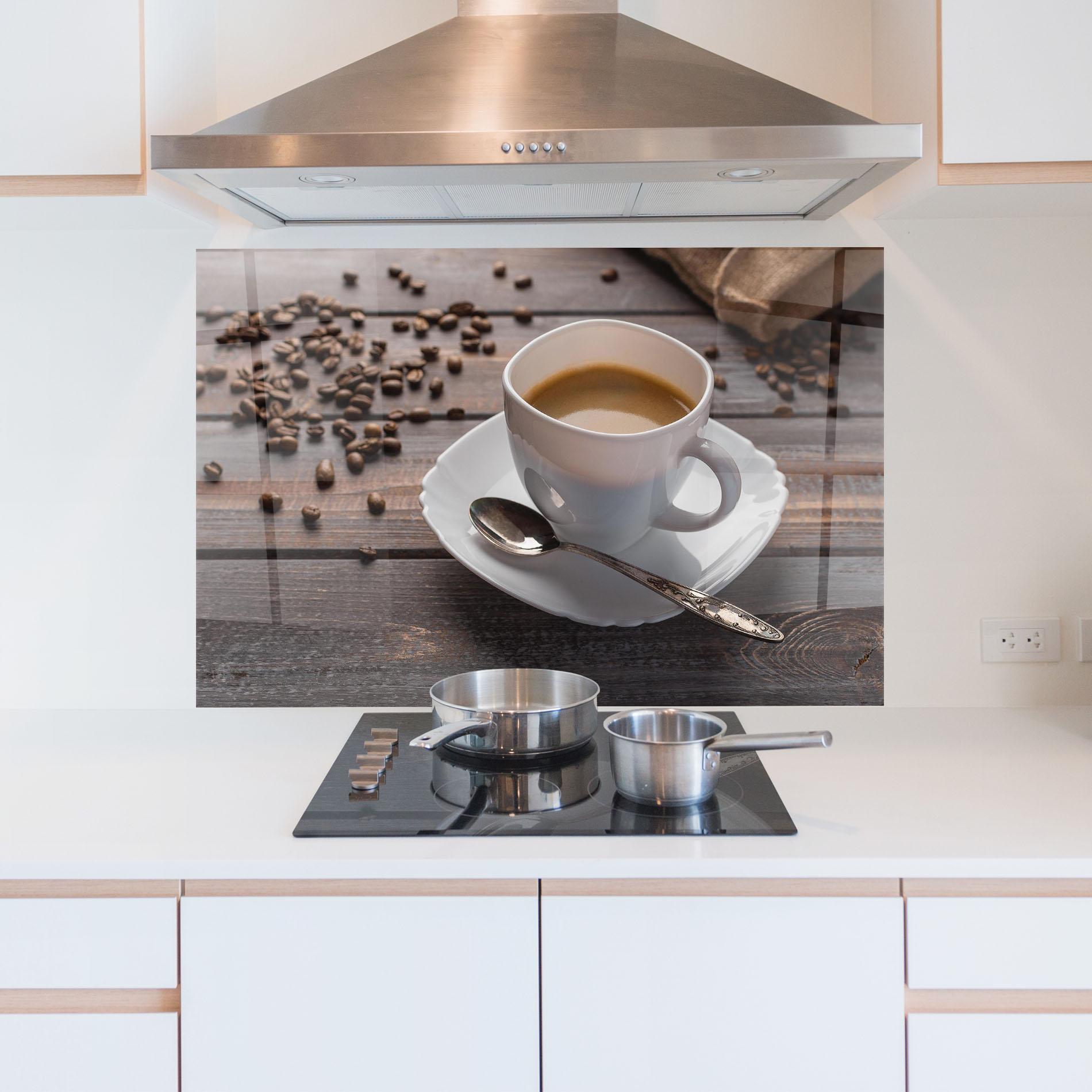 Konyhai üveg hátfal Aroma Coffee mockup 5