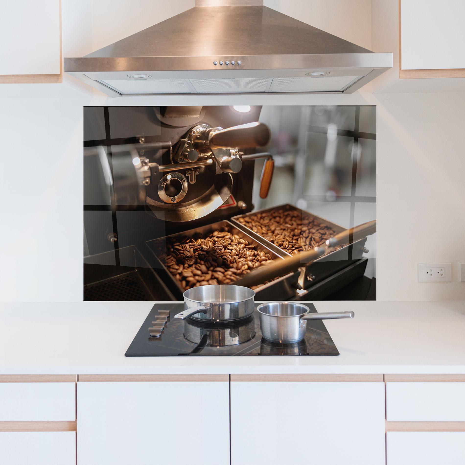 Konyhai üveg hátfal Industrial Coffee Machine mockup 5