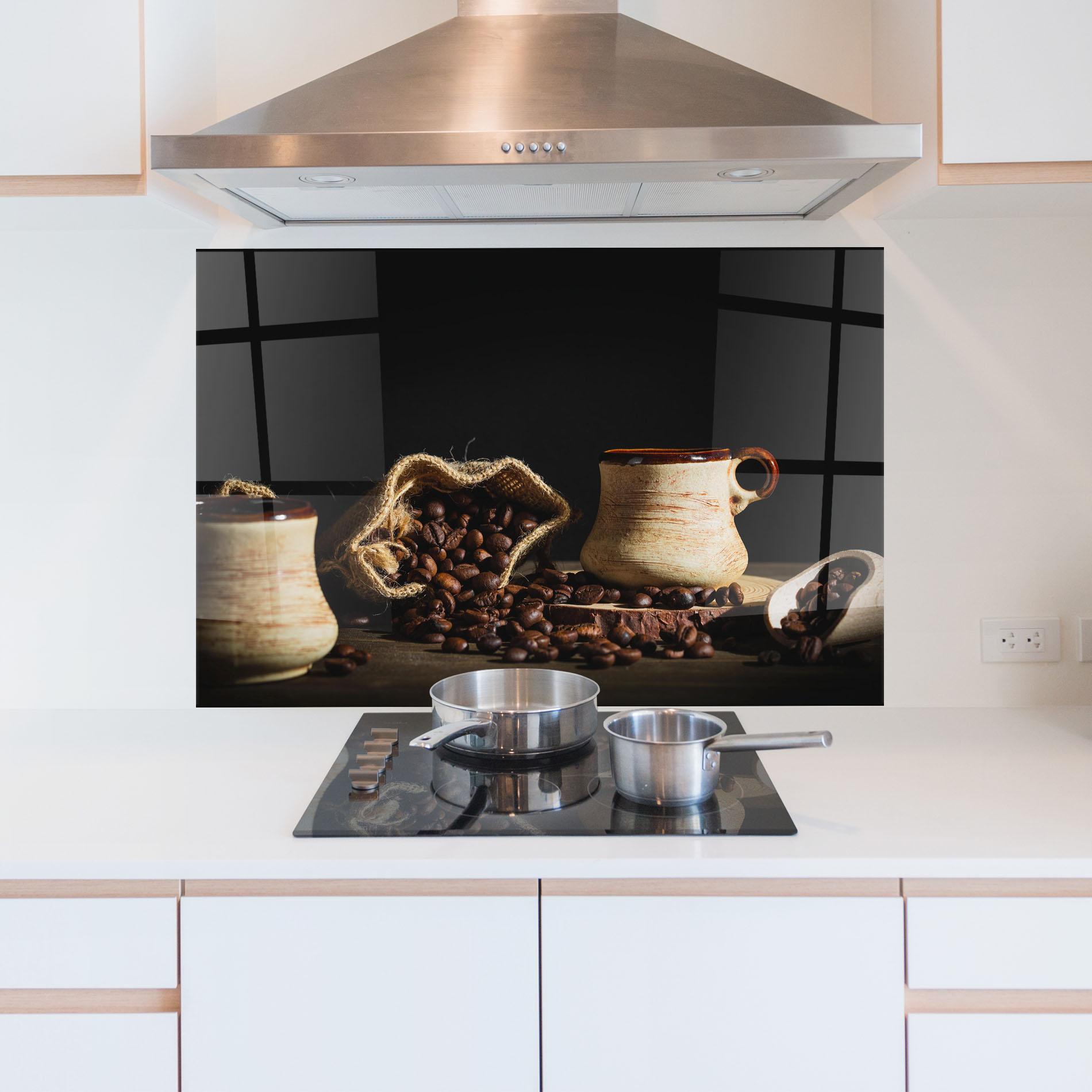 Konyhai üveg hátfal Old Cup Of Coffee mockup 5