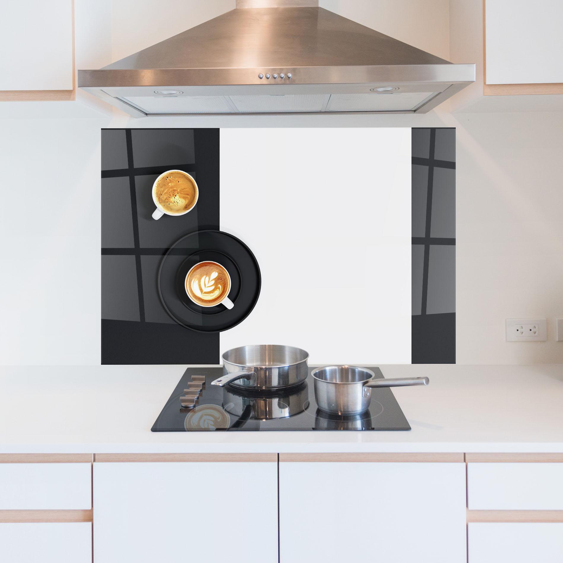 Konyhai üveg hátfal White Coffee Cup mockup 5