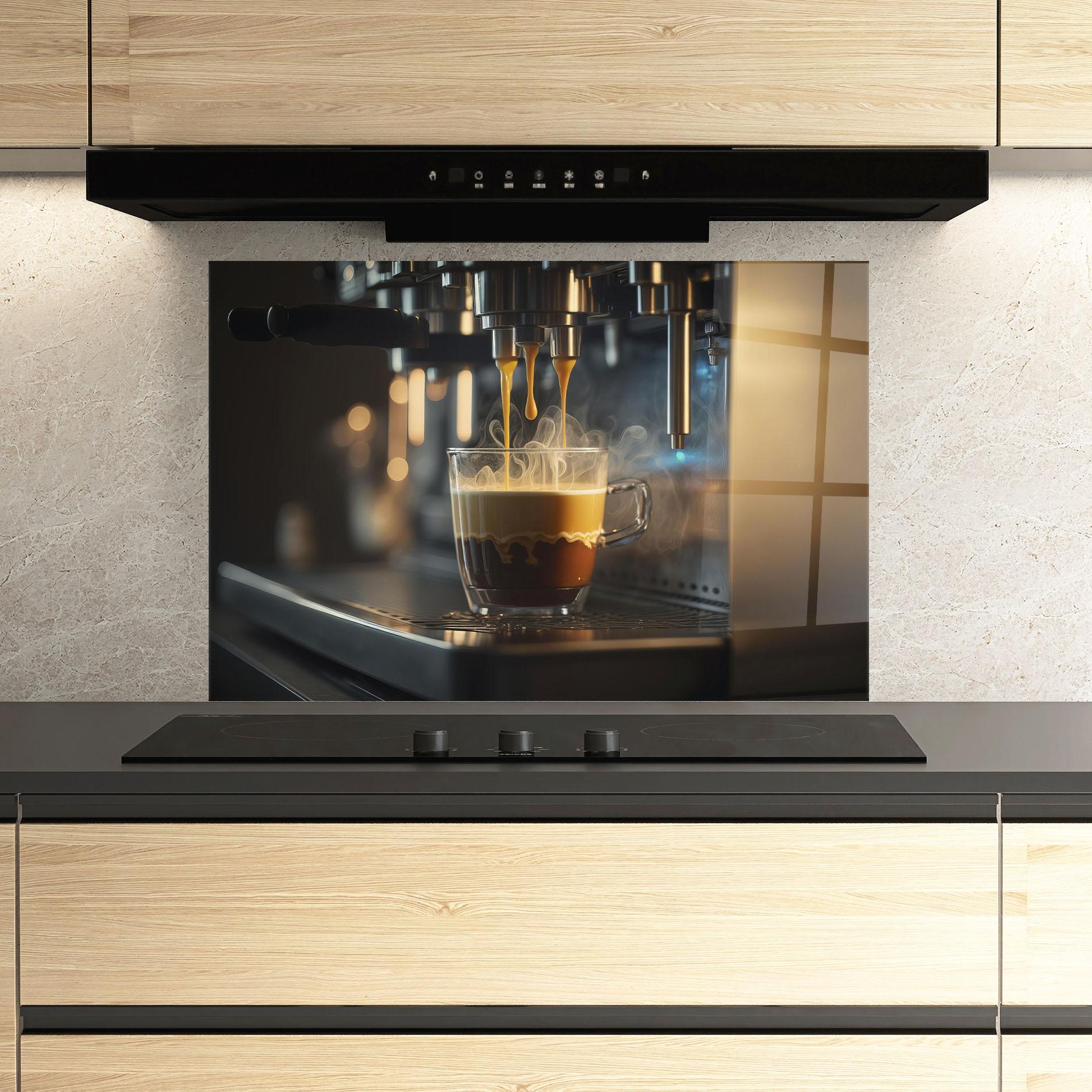 Konyhai üveg hátfal Espresso Coffee mockup 3