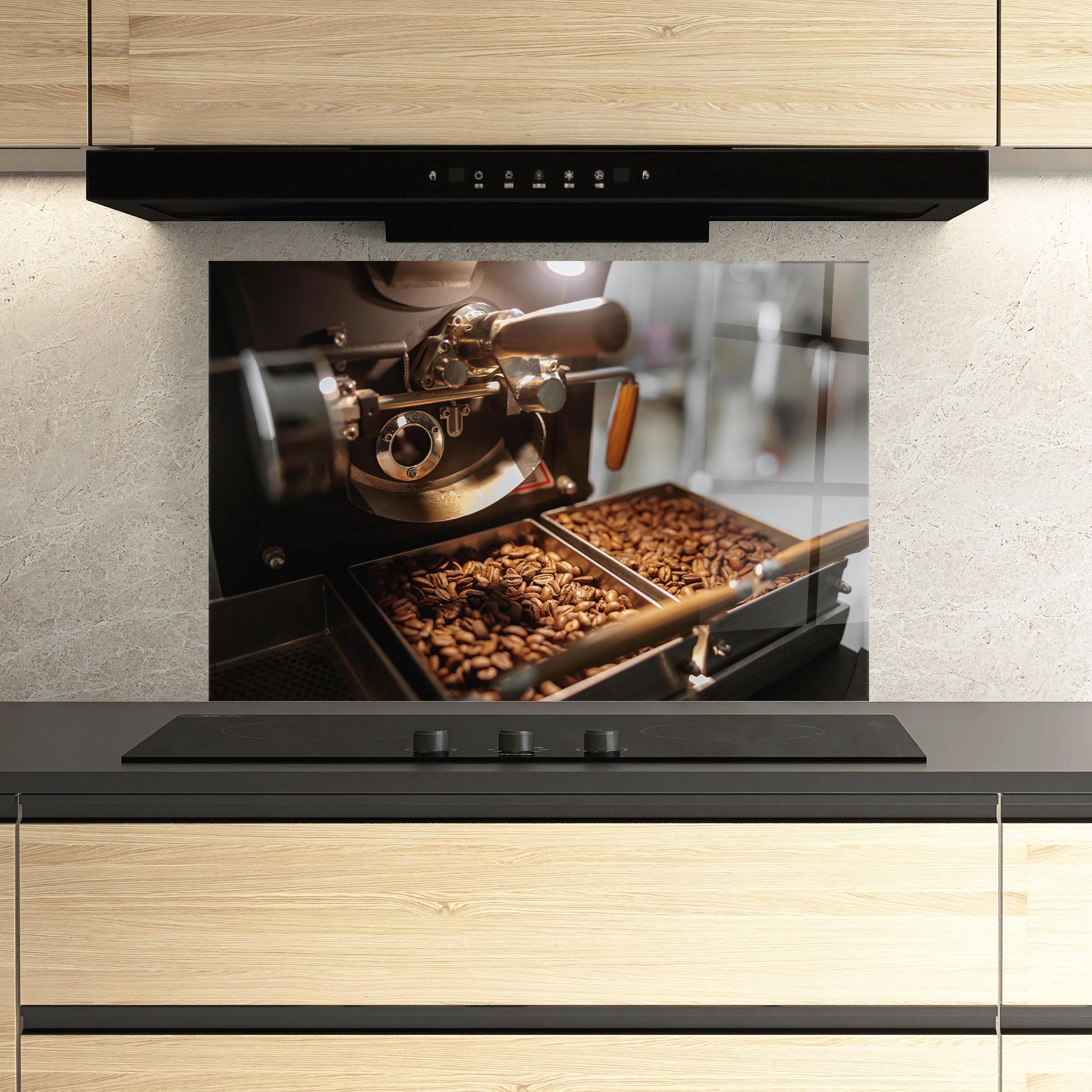 Konyhai üveg hátfal Industrial Coffee Machine mockup 3