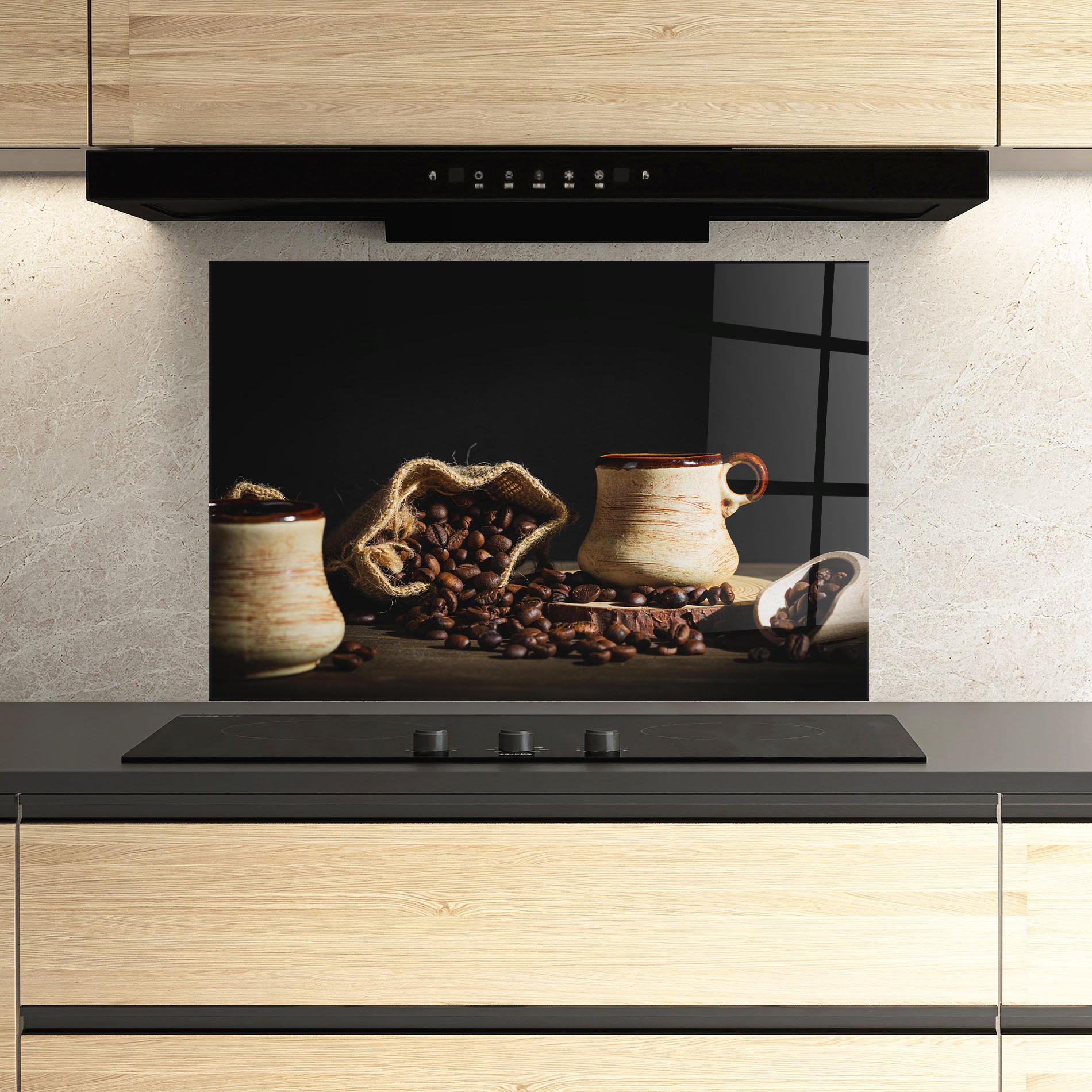 Konyhai üveg hátfal Old Cup Of Coffee mockup 3