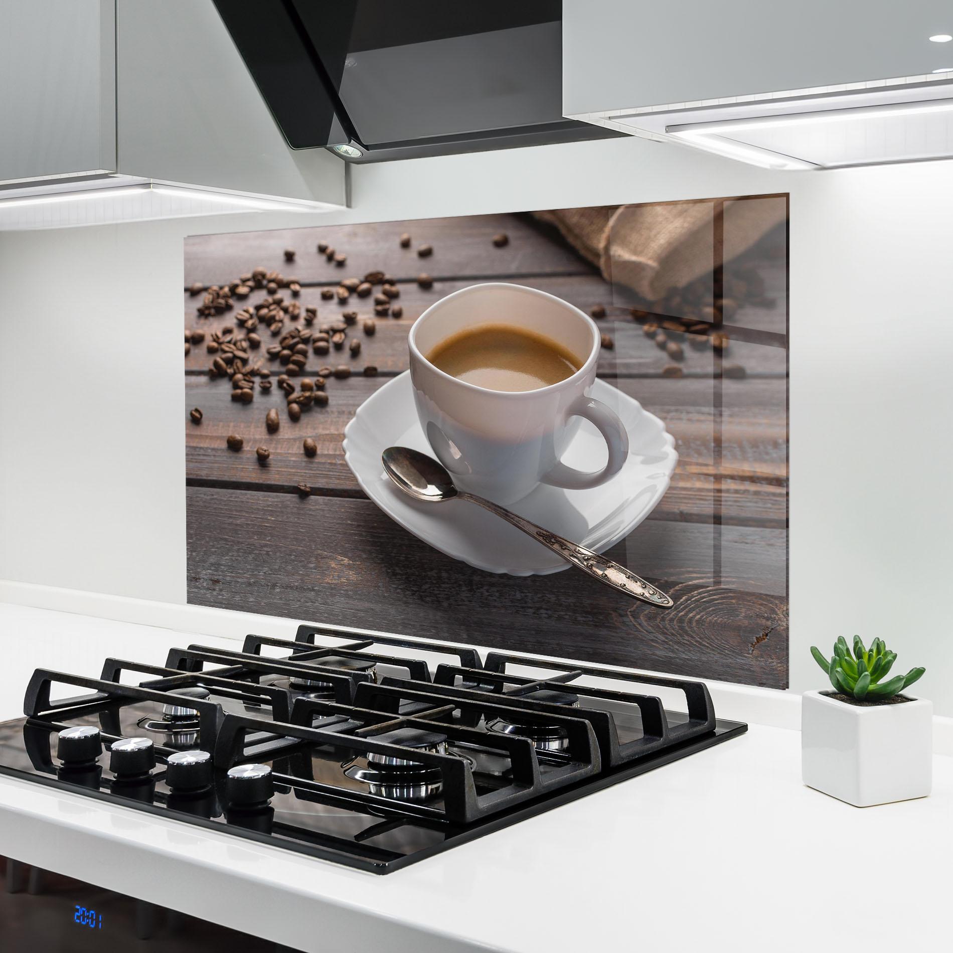 Konyhai üveg hátfal Aroma Coffee mockup 6