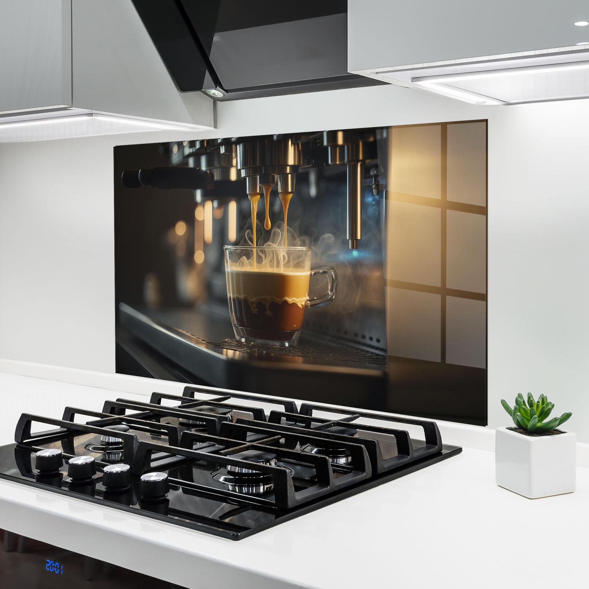 Konyhai üveg hátfal Espresso Coffee mockup 6