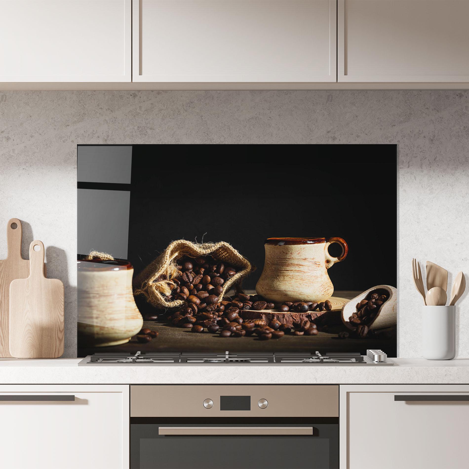 Konyhai üveg hátfal Old Cup Of Coffee mockup 7