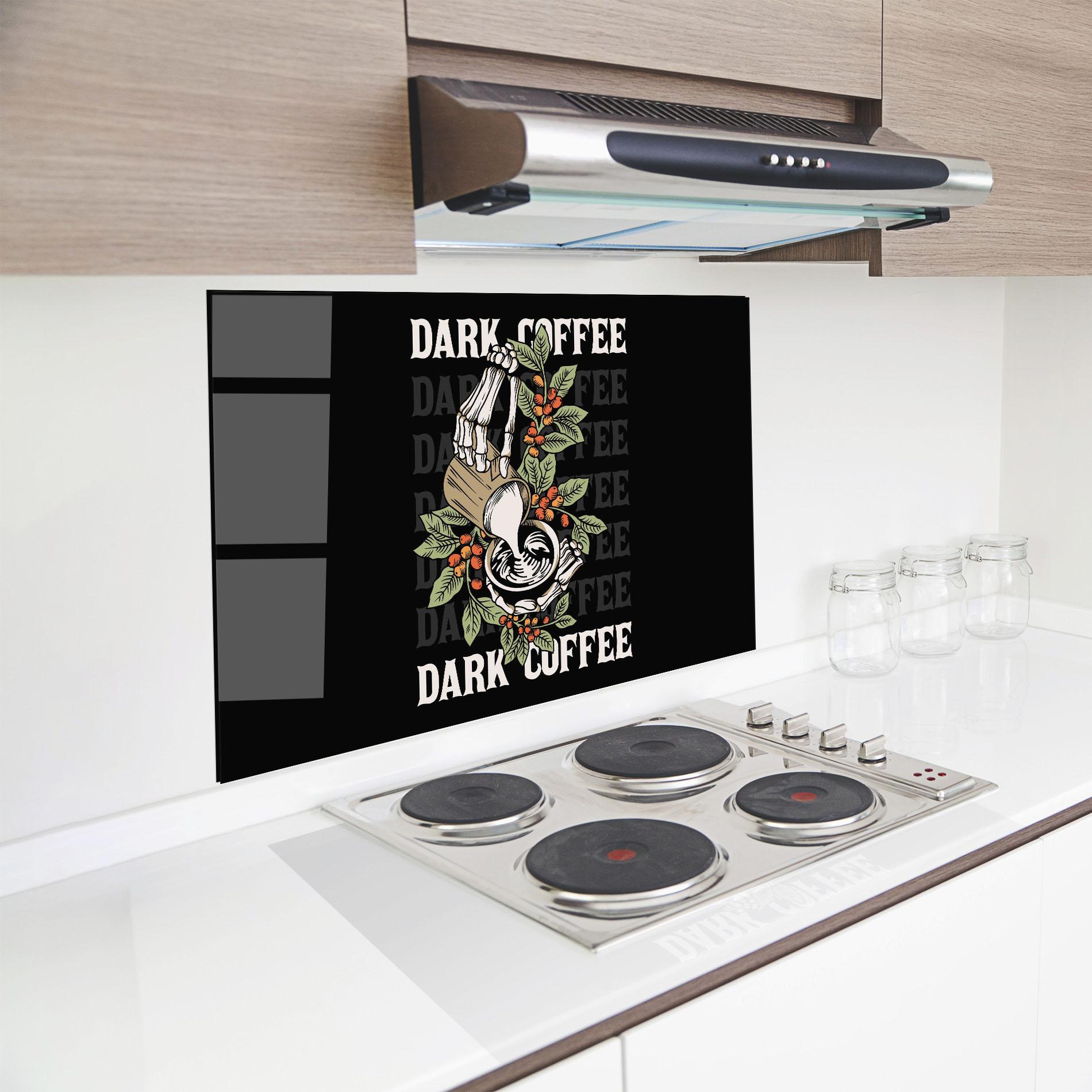 Konyhai üveg hátfal Dark Coffee mockup 8