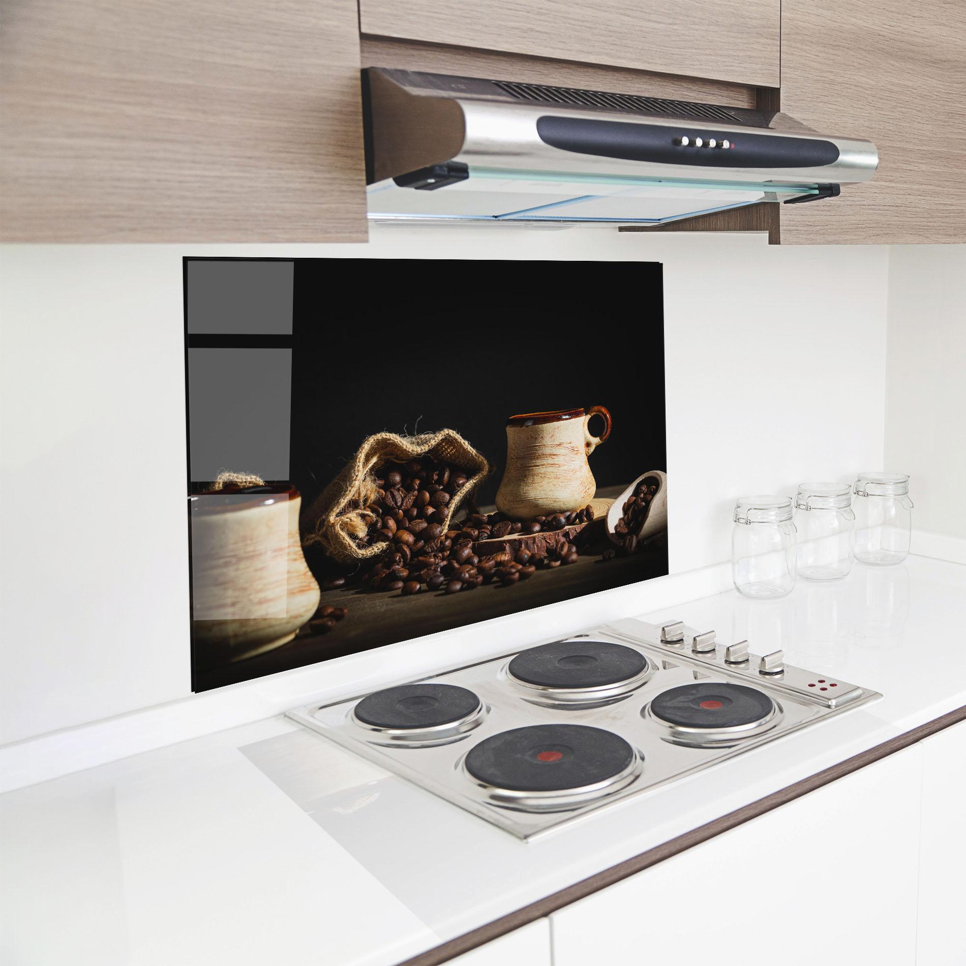 Konyhai üveg hátfal Old Cup Of Coffee mockup 8