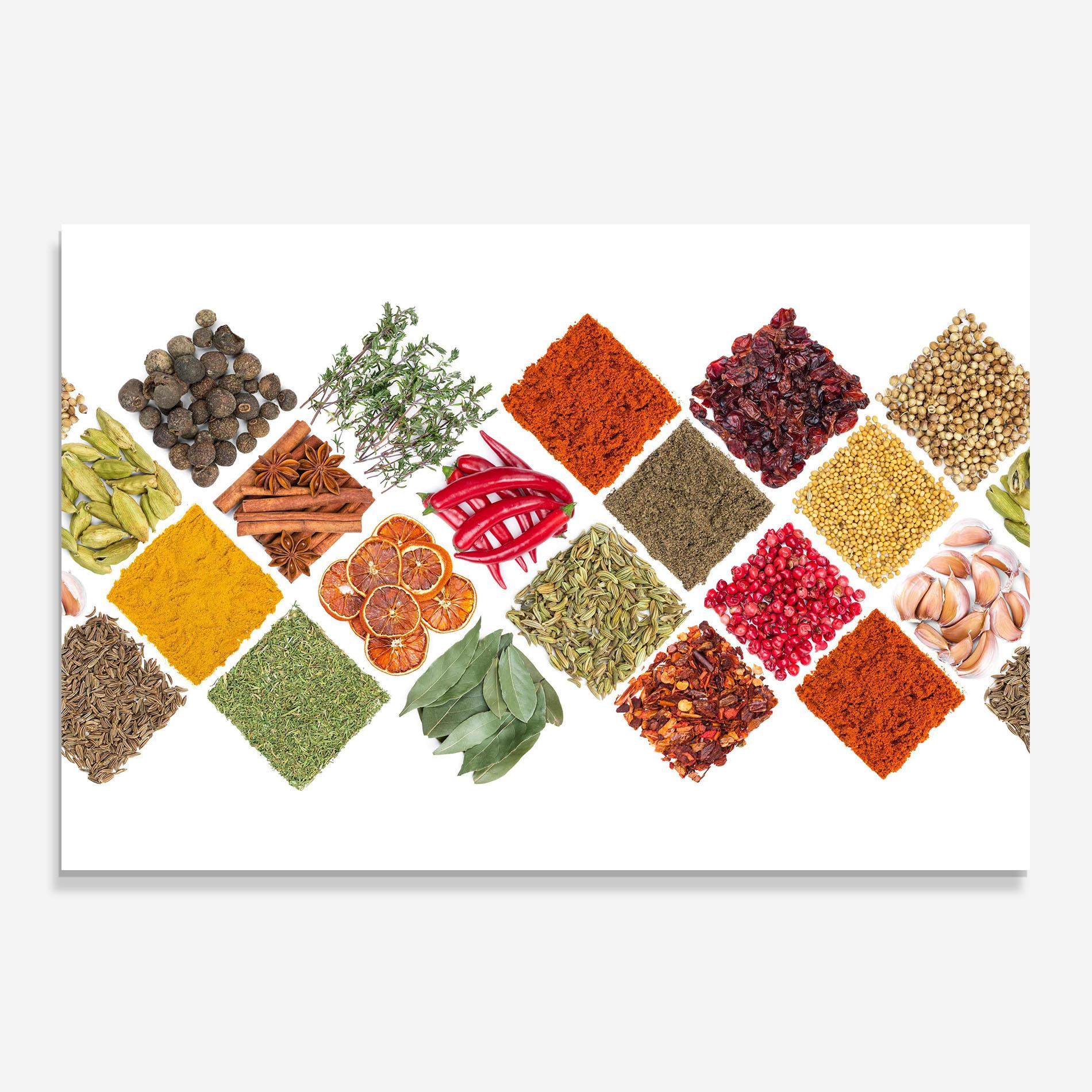 Konyhai üveg hátfal Horizontal Pattern Spices mockup 0