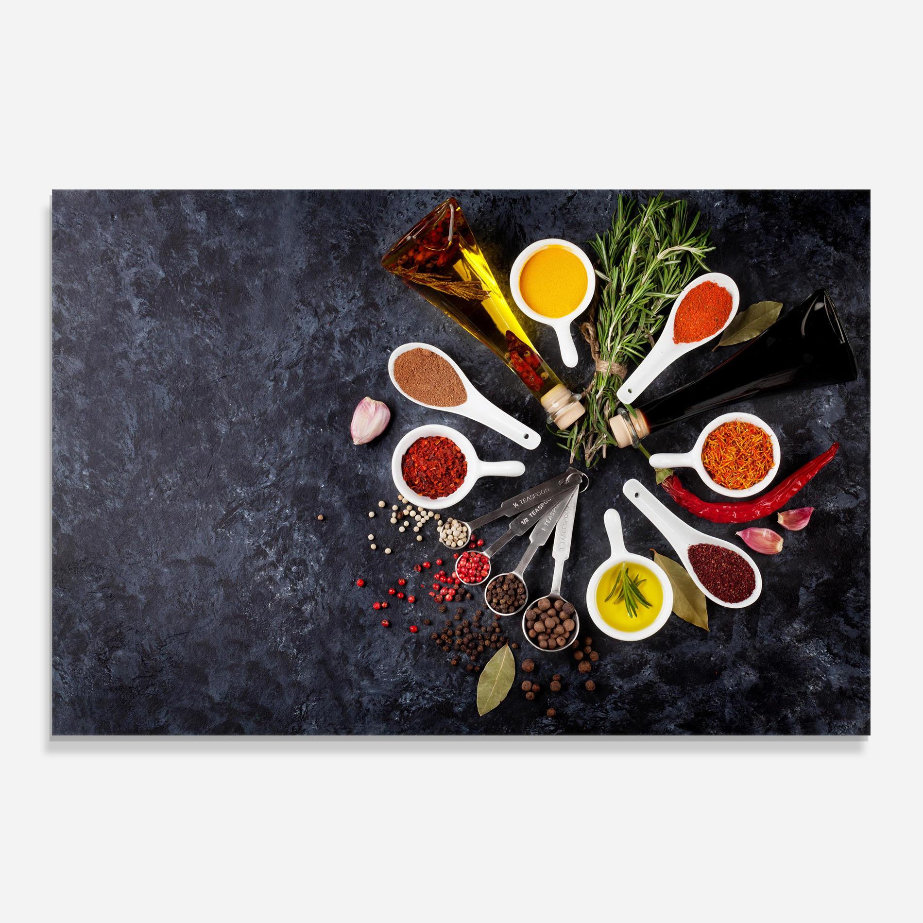 Konyhai üveg hátfal Spices mockup 0