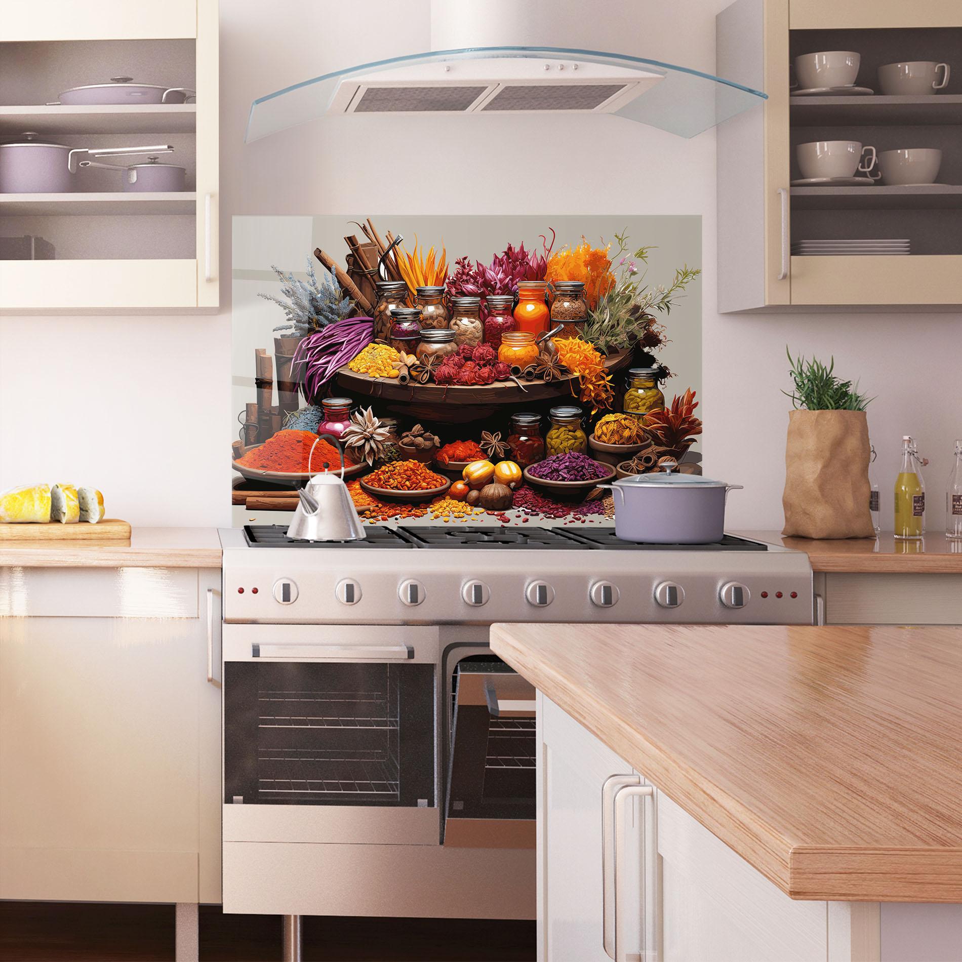 Konyhai üveg hátfal Autumn Seasoning mockup 1