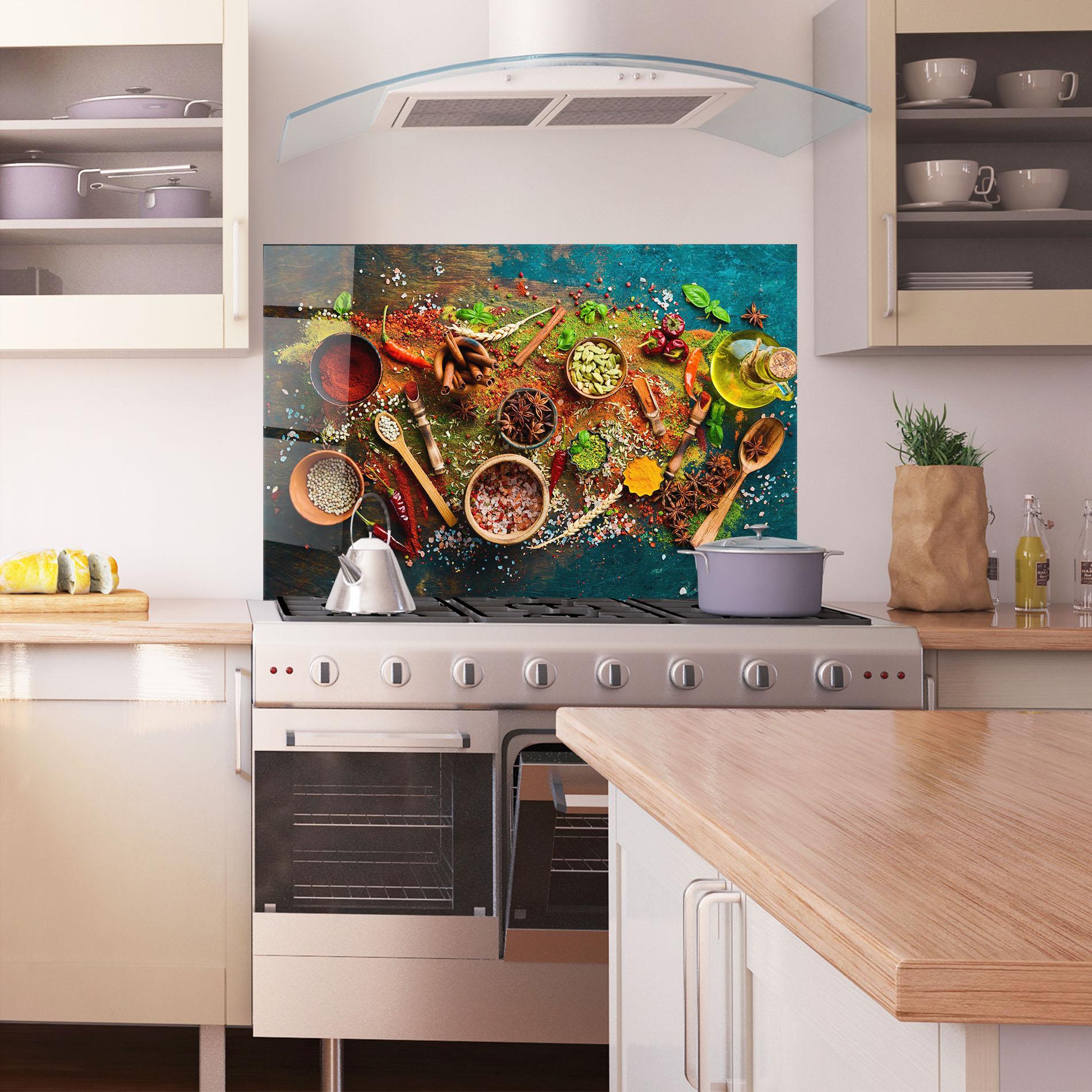 Konyhai üveg hátfal Seasonings Mix mockup 1