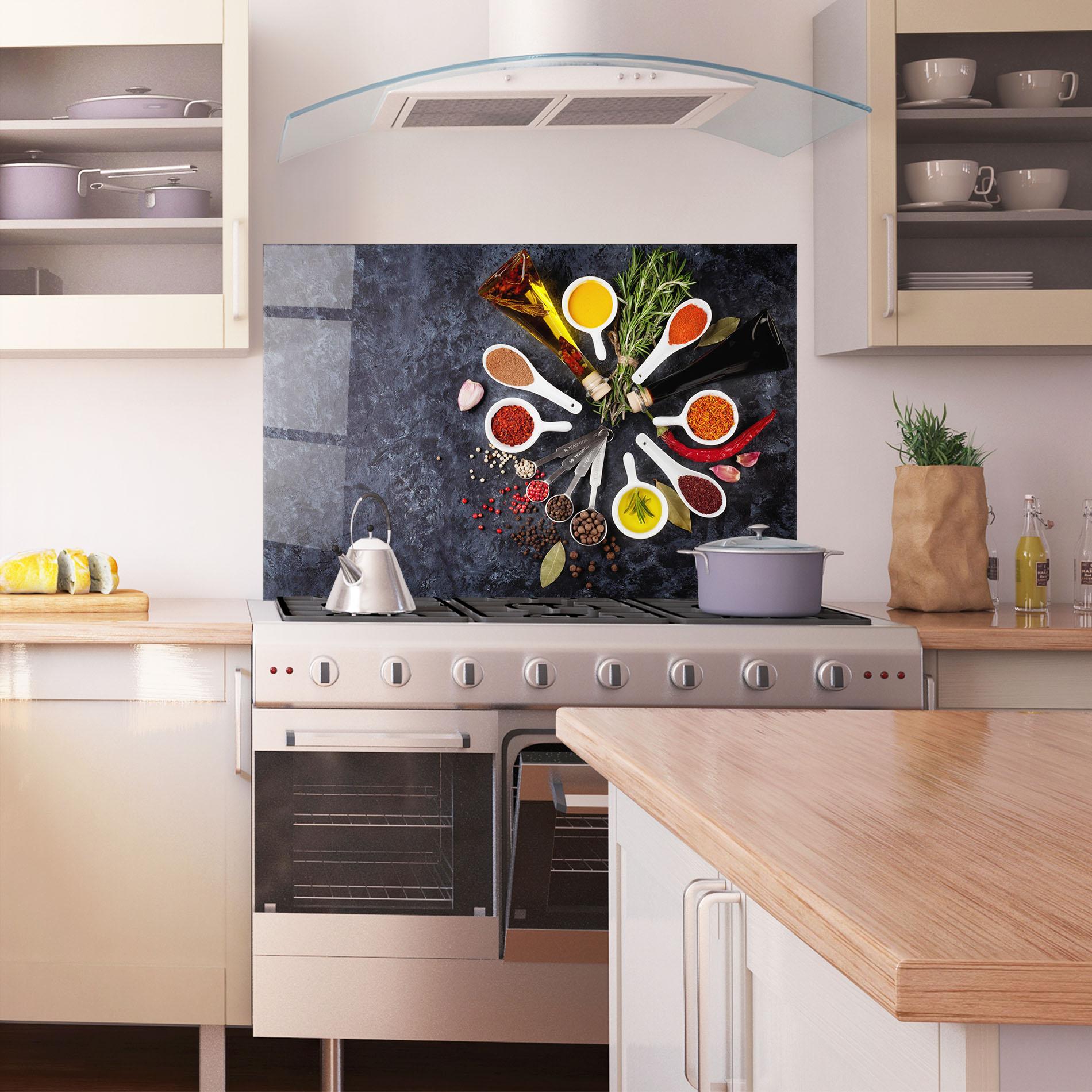 Konyhai üveg hátfal Spices mockup 1