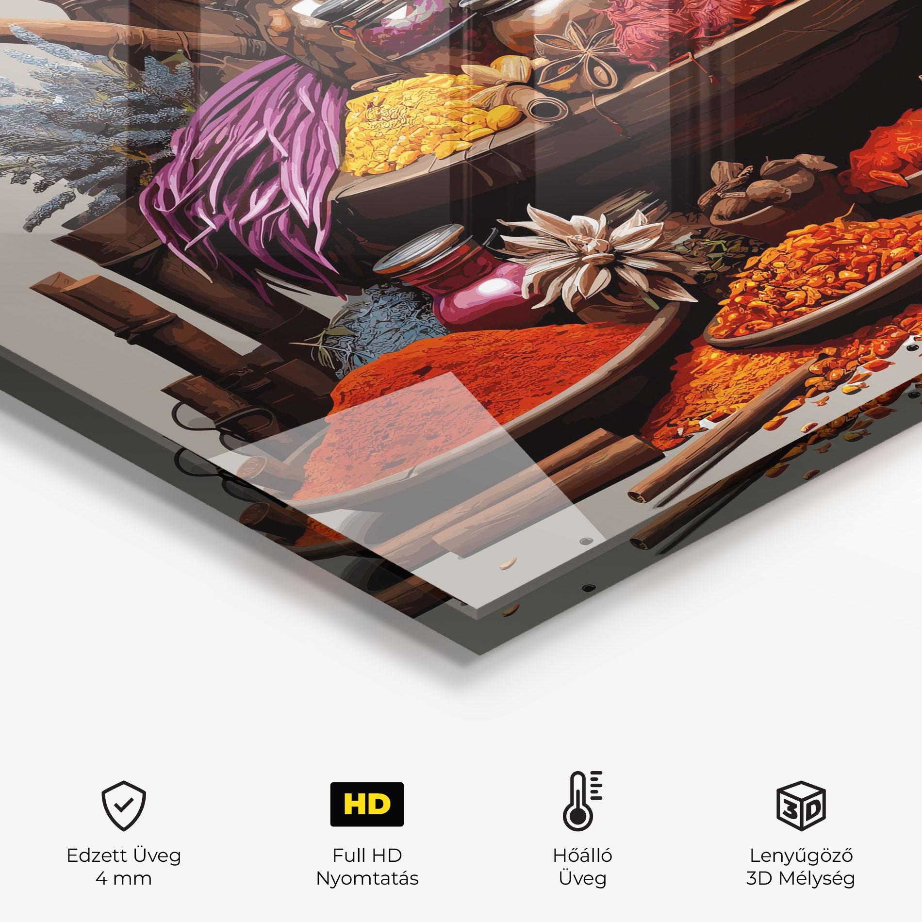 Konyhai üveg hátfal Autumn Seasoning mockup 2