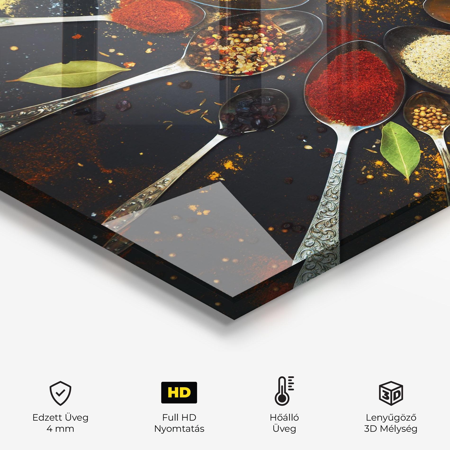 Konyhai üveg hátfal Cooking Spoons mockup 2