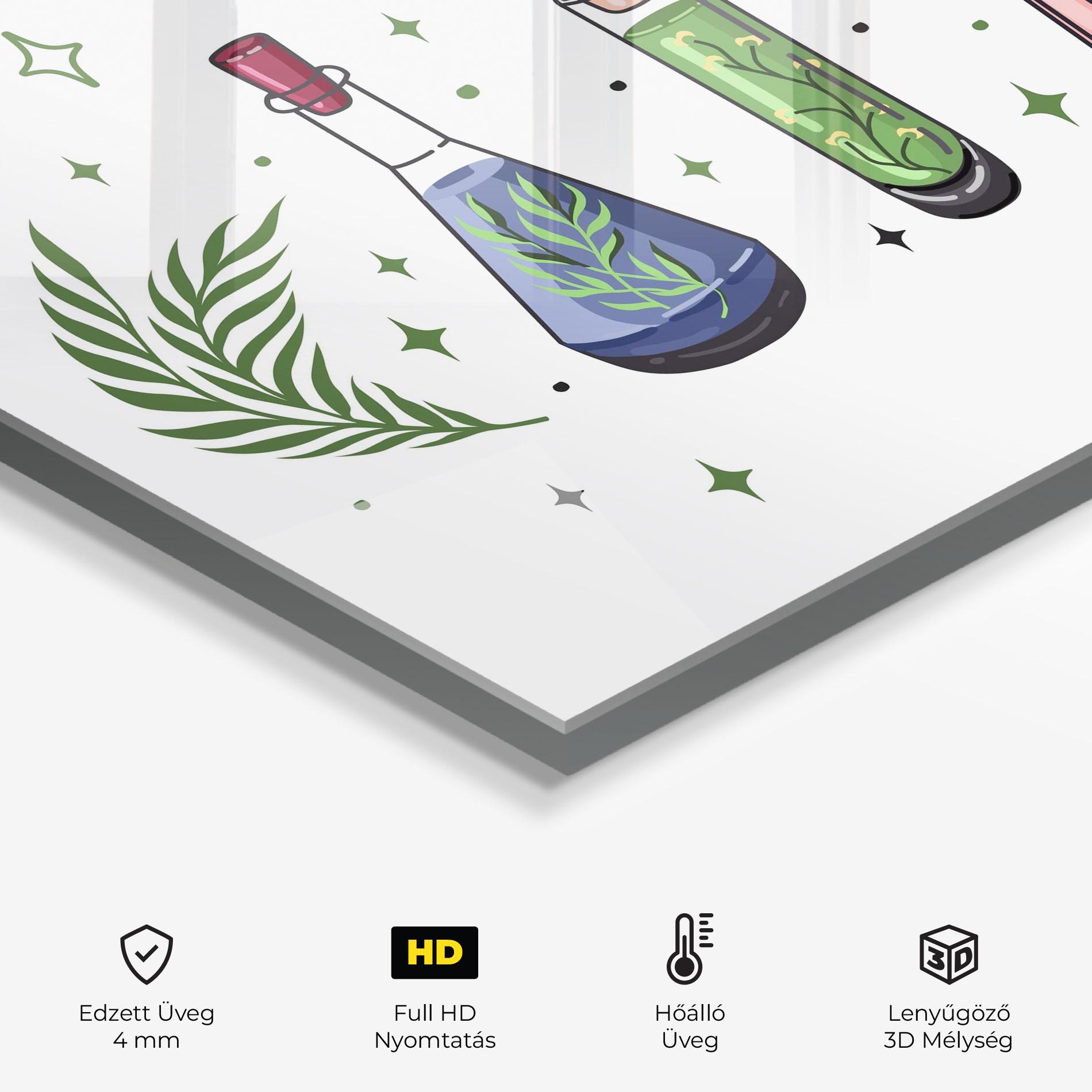 Konyhai üveg hátfal Herbs Liquid mockup 2