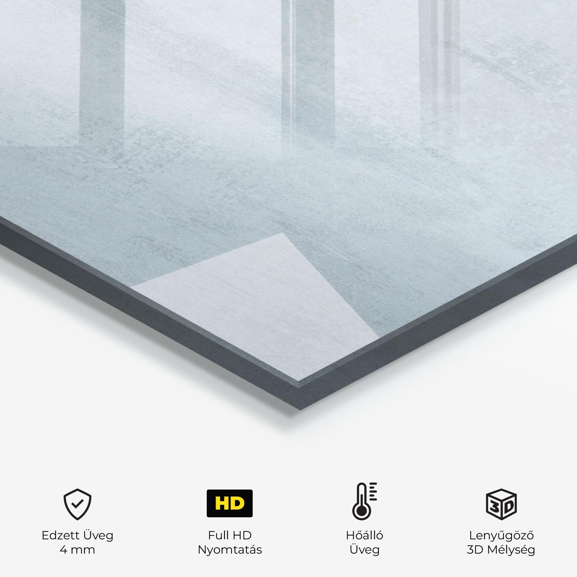 Konyhai üveg hátfal Salt Pepper Spoons mockup 2